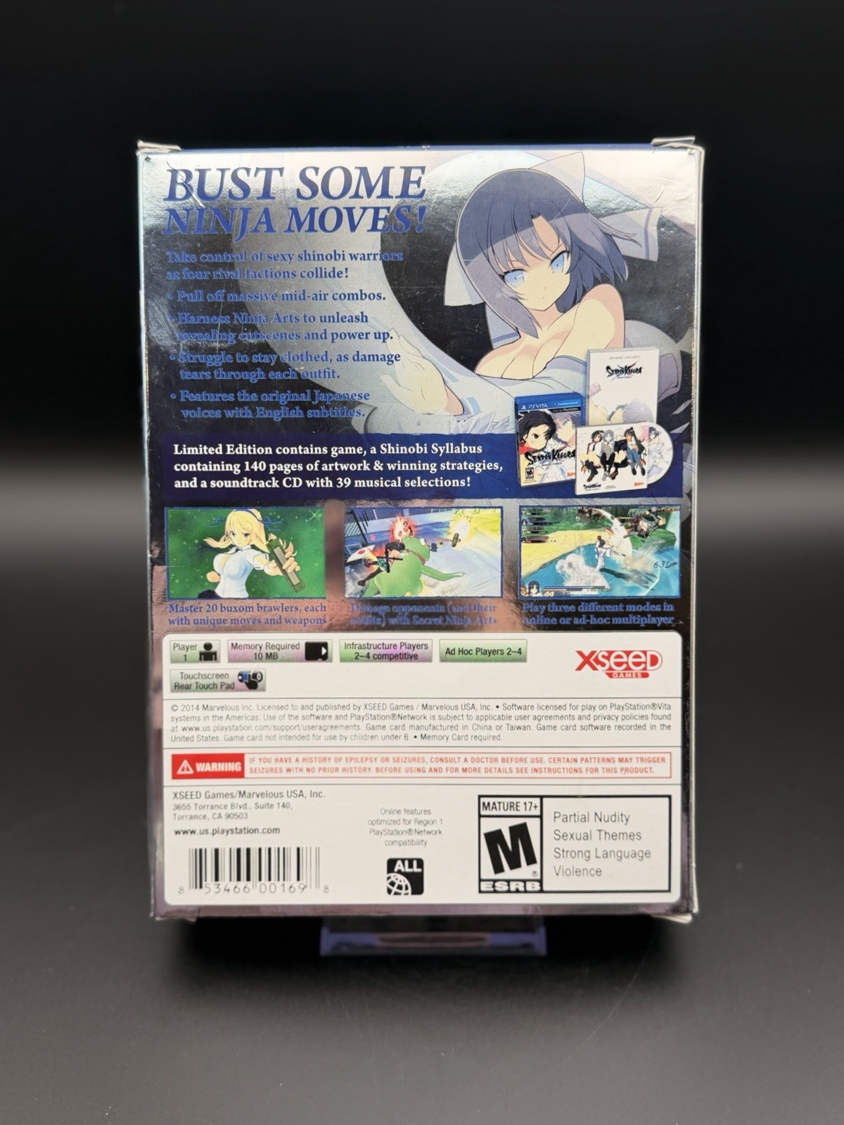 Senran Kagura Shinovi Versus Let’s Get Physical PSVita CIB-TESTED-FAST SHIPPING!