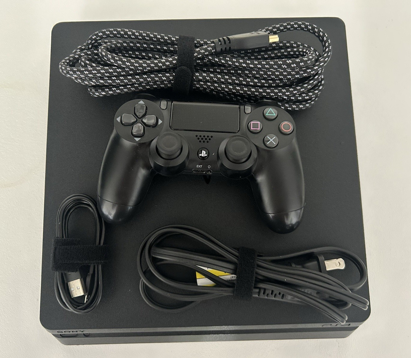 Sony PlayStation 4 Slim 1TB Black Console w/ DualShock 4, Cables, Wi-Fi