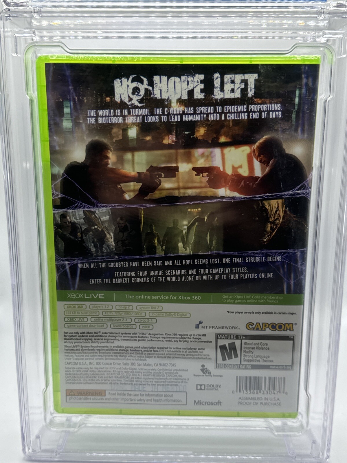 Resident Evil 6 Microsoft Xbox 360 2012 Sealed CGC Graded PERFECT 10 A++
