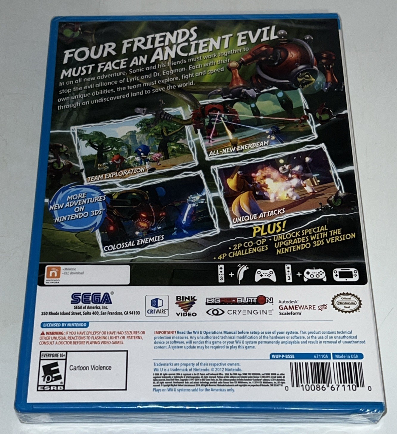 Brand New – Sonic Boom Rise of Lyric (Nintendo Wii U) New Sealed