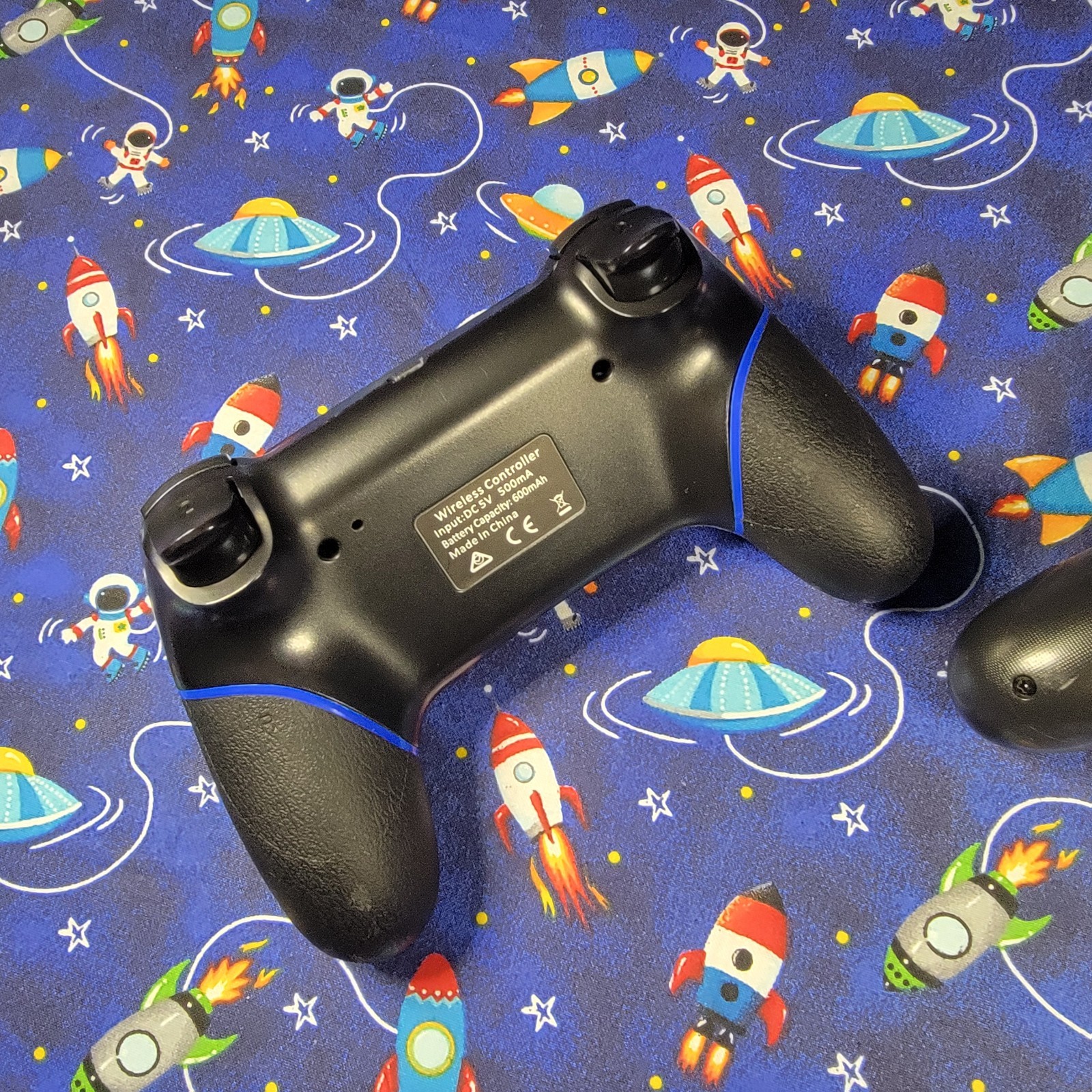 Lot of 2 Working PS4 Style Wireless Controllers Black Blue Unbranded Generic