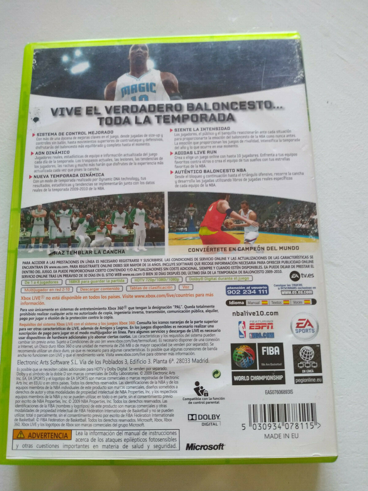 NBA Live 10 EA SPORTS Pau Gasol – Game For Xbox 360 Edition Spain PAL