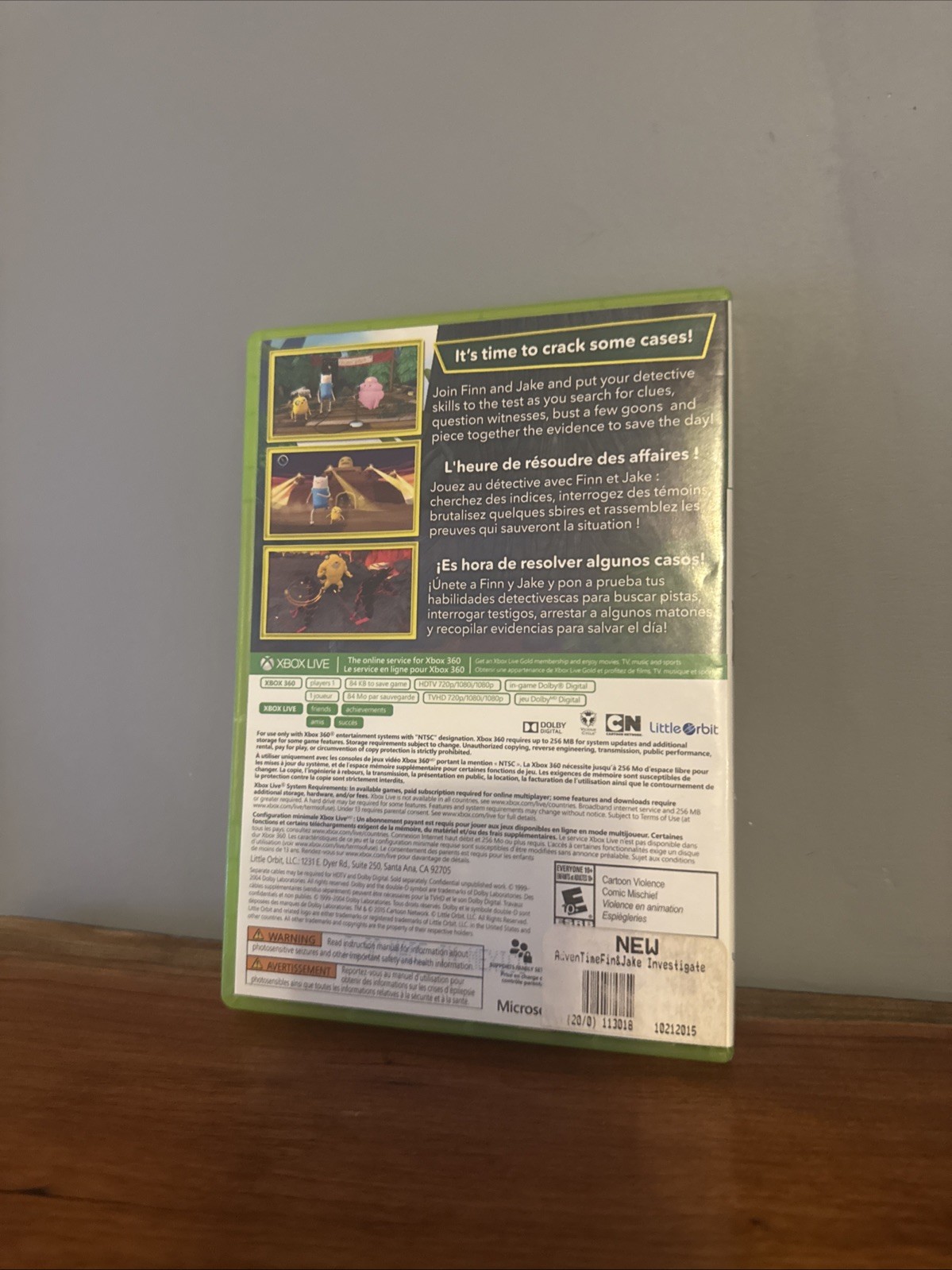 Adventure Time: Finn & Jake Investigations (Xbox 360, 2015) Complete Tested