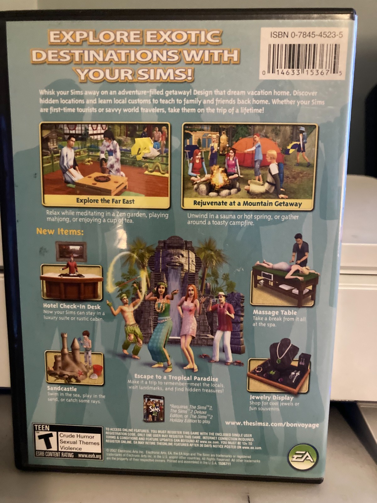 The Sims 2 Bon Voyage Expansion Pack (PC, 2007) Case & 2 Discs – No Manual