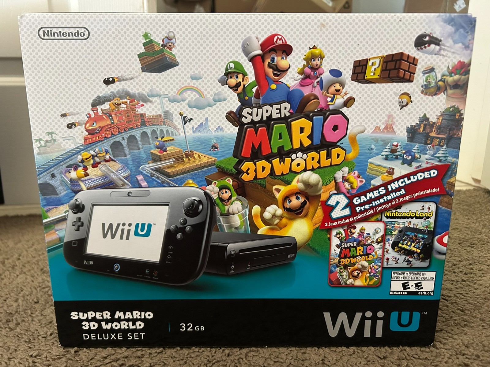 NEW Nintendo Wii U 32gb Super Mario 3D World Deluxe Set – Black System
