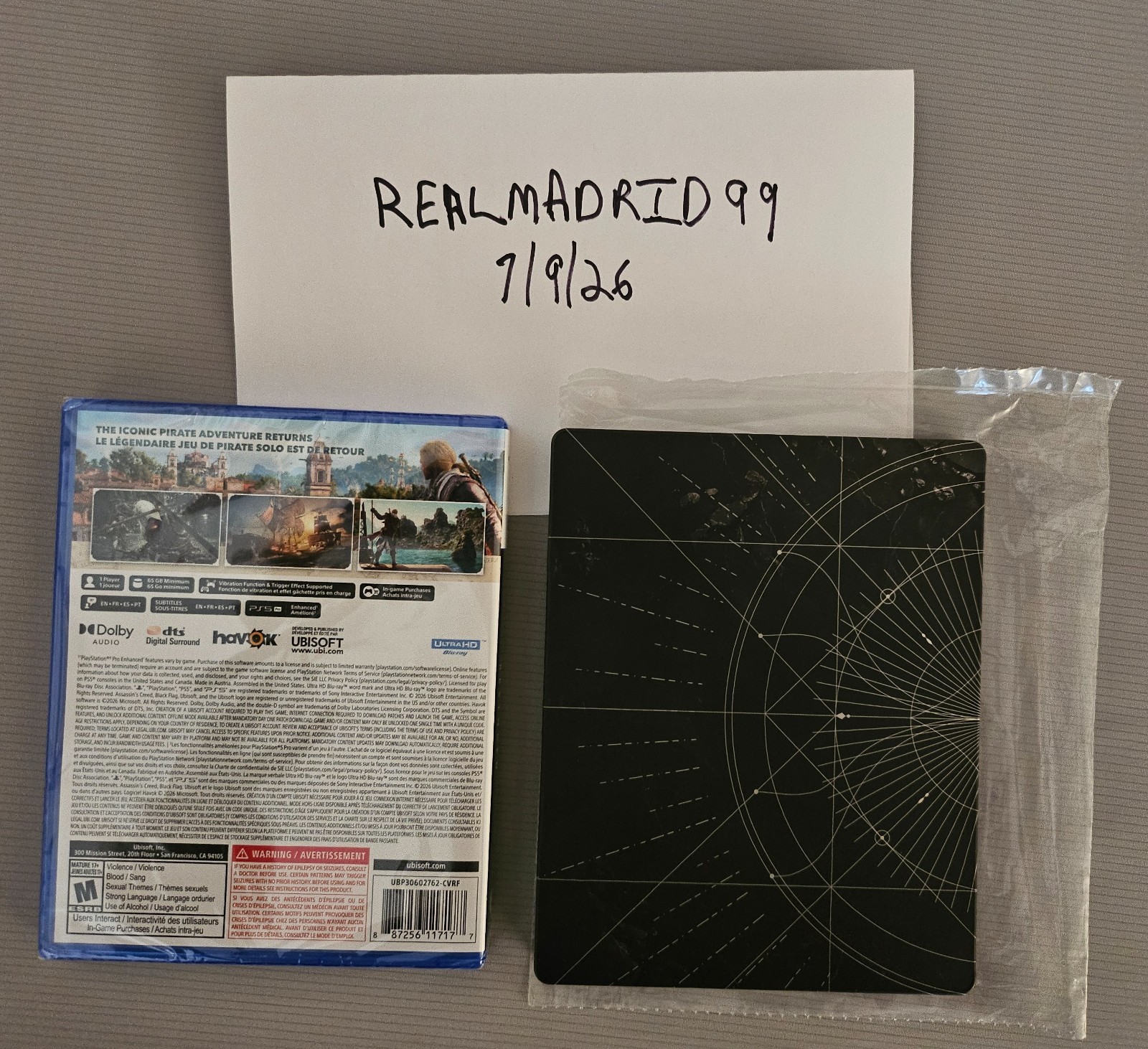 Assassins Creed Black Flag Resynced with Gamestop Exclusive Steelbook PS5 ACBF