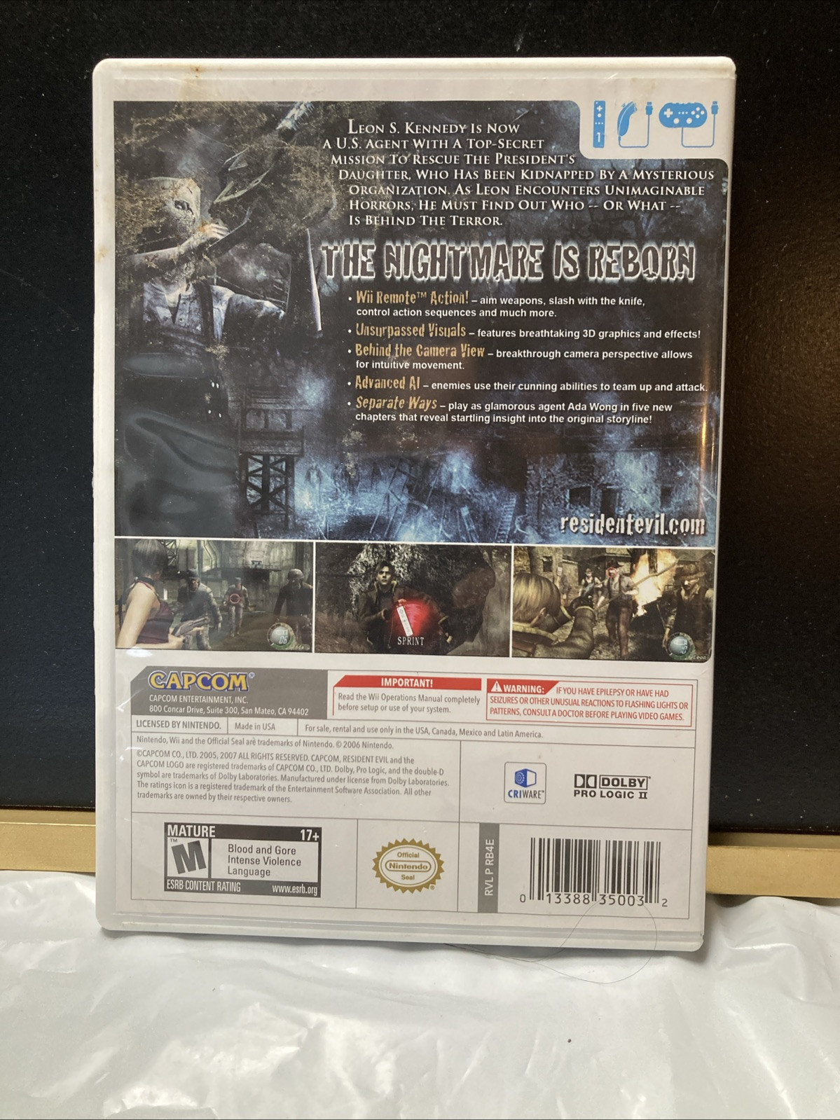 Resident Evil 4 Wii Edition CIB Complete In Box Tested