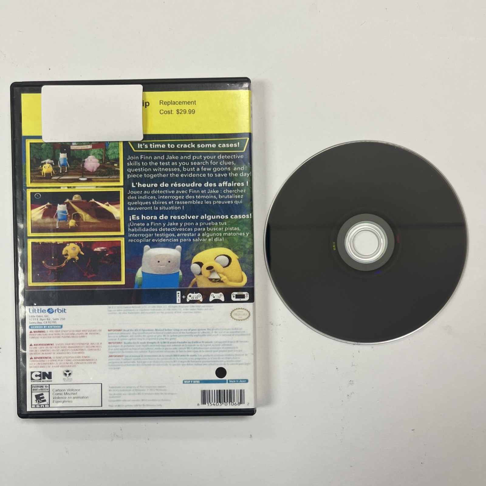 Adventure Time: Finn & Jake Investigations (Nintendo Wii U, 2015)