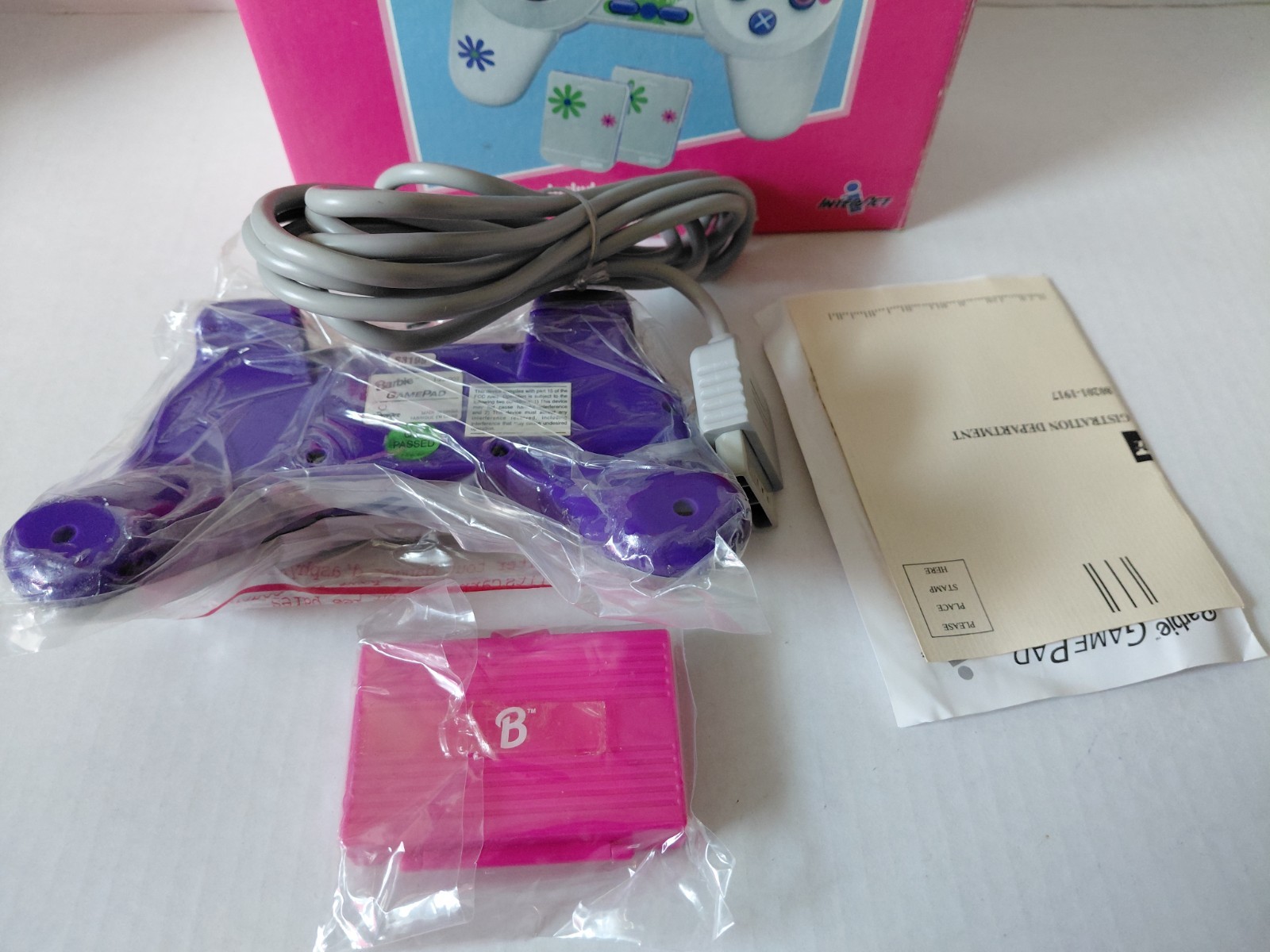 Barbie GamePad Controller For Sony PlayStation 1/ Purple & Pink No memory cards.