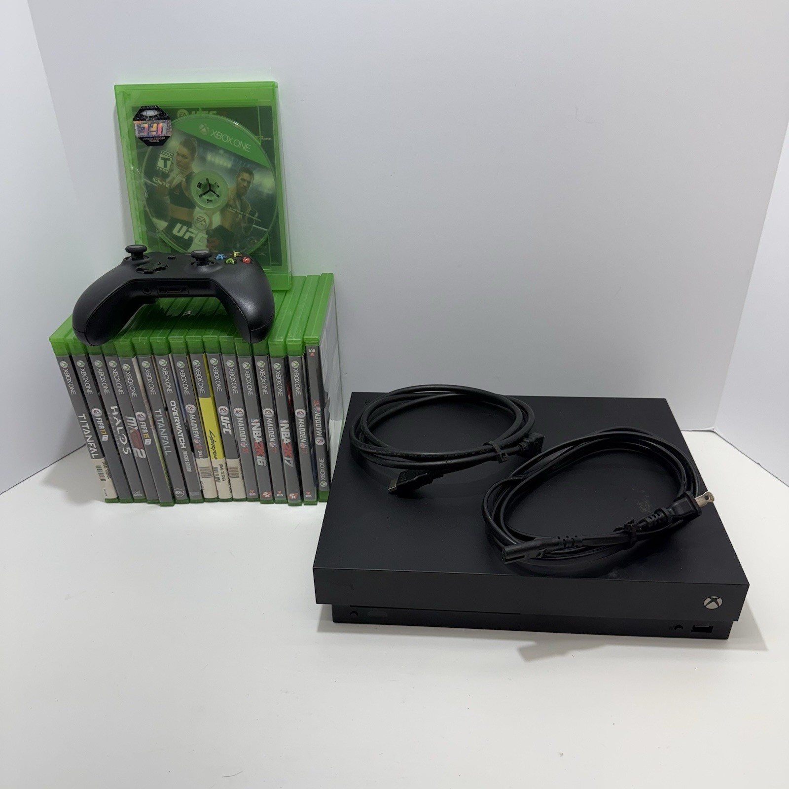 Microsoft Xbox One X 1TB Console Bundle Cords,1 Wireless Controller, +17 Games