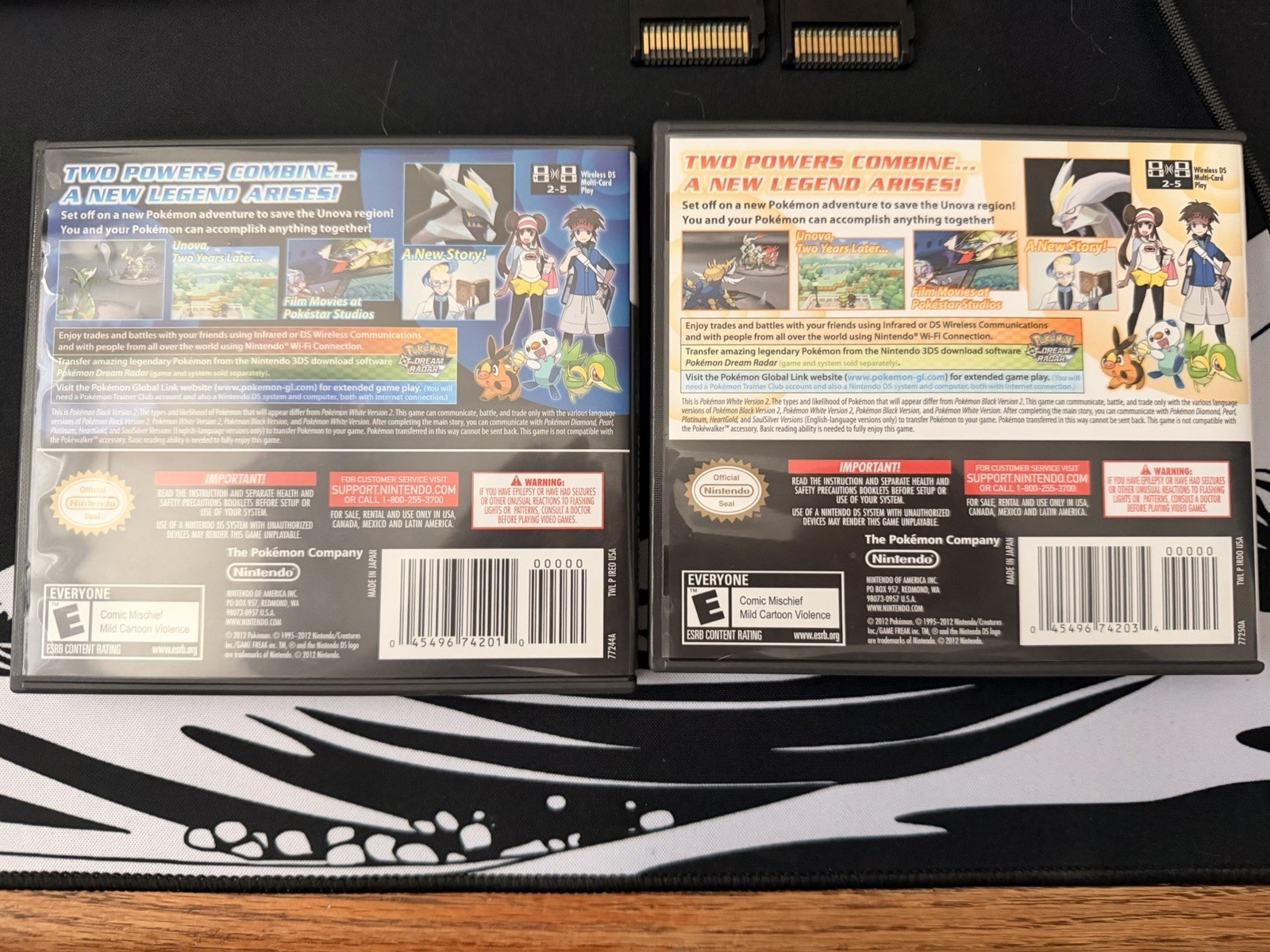 Nintendo Pokémon DS Game Lot: Black 2, White & White 2 w/ Cases Manuals