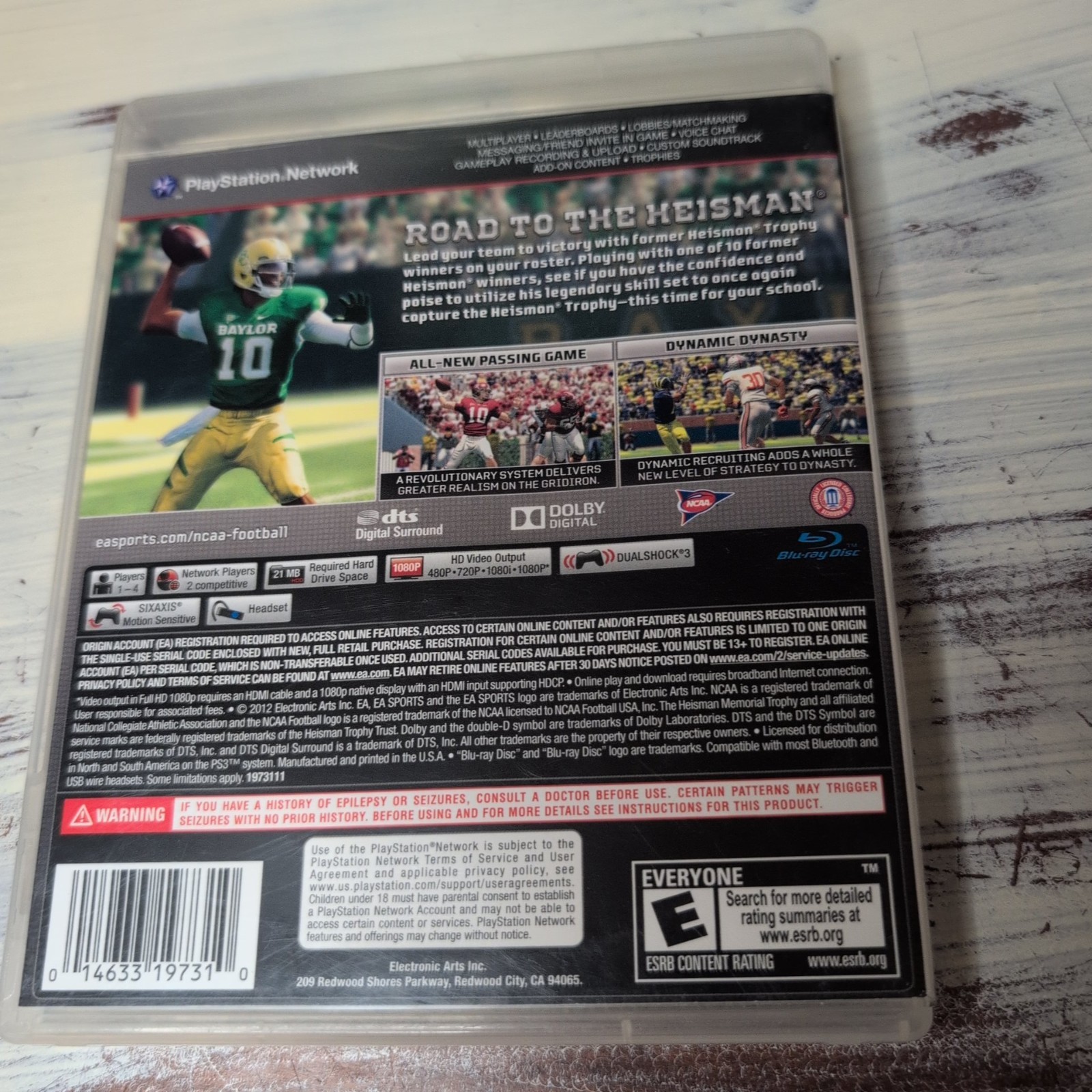 NCAA Football 13 Sony PlayStation 3 2012 PS3 Complete