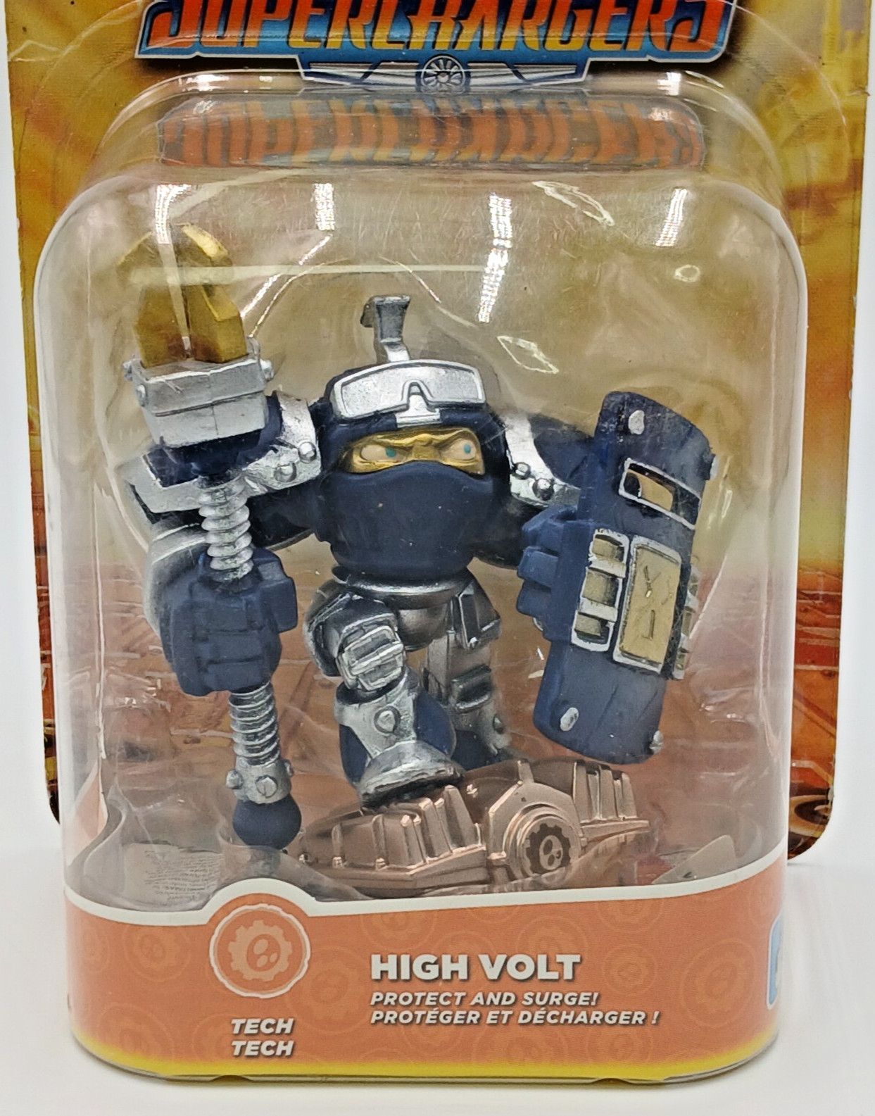 Skylanders Super Chargers High Volt Tech Figure Protect Surge BOX FLAWS READ