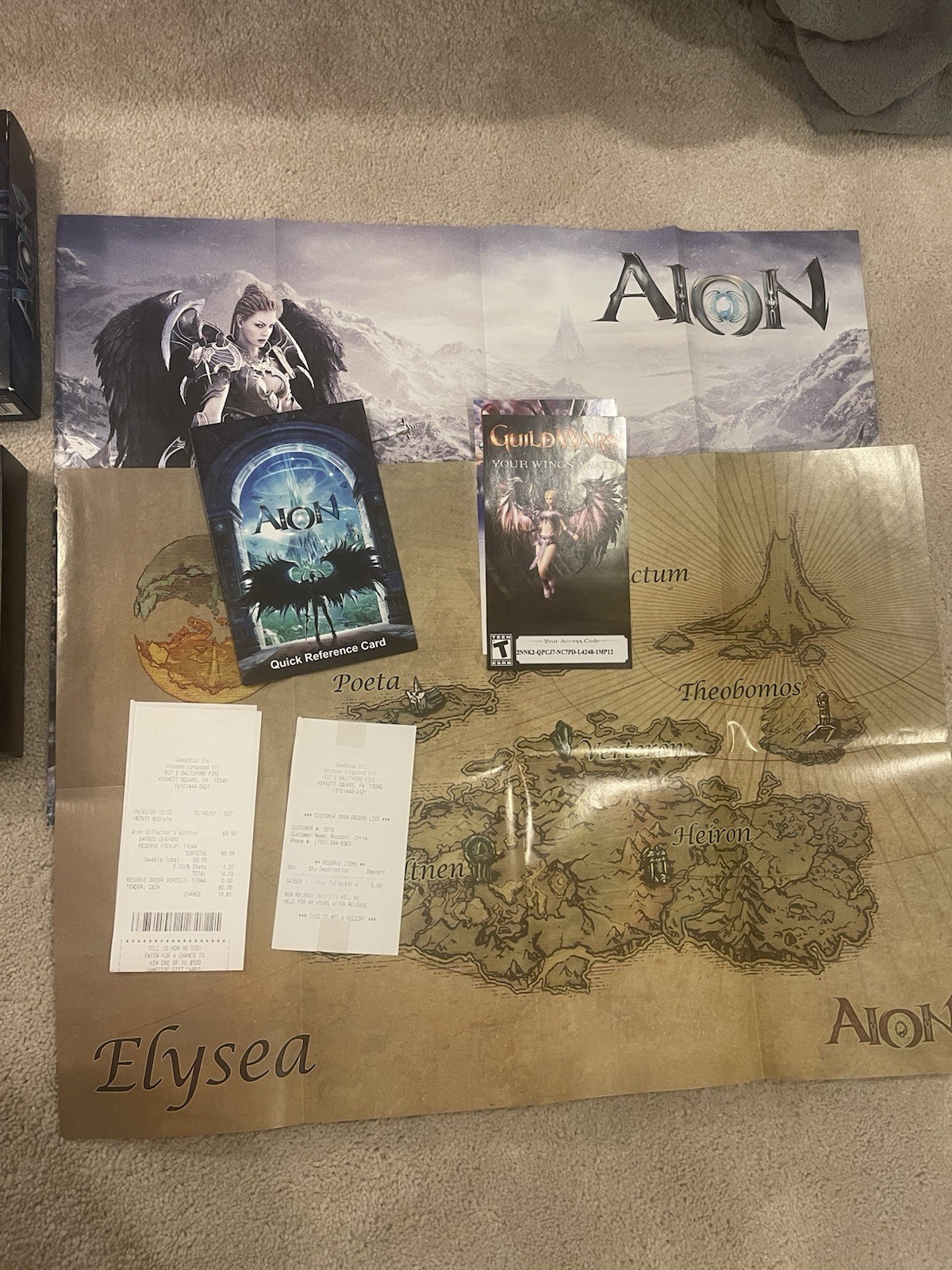 Aion Limited Collector Edition PC BIG BOX Complete w/ Figurine + Day One Receipt