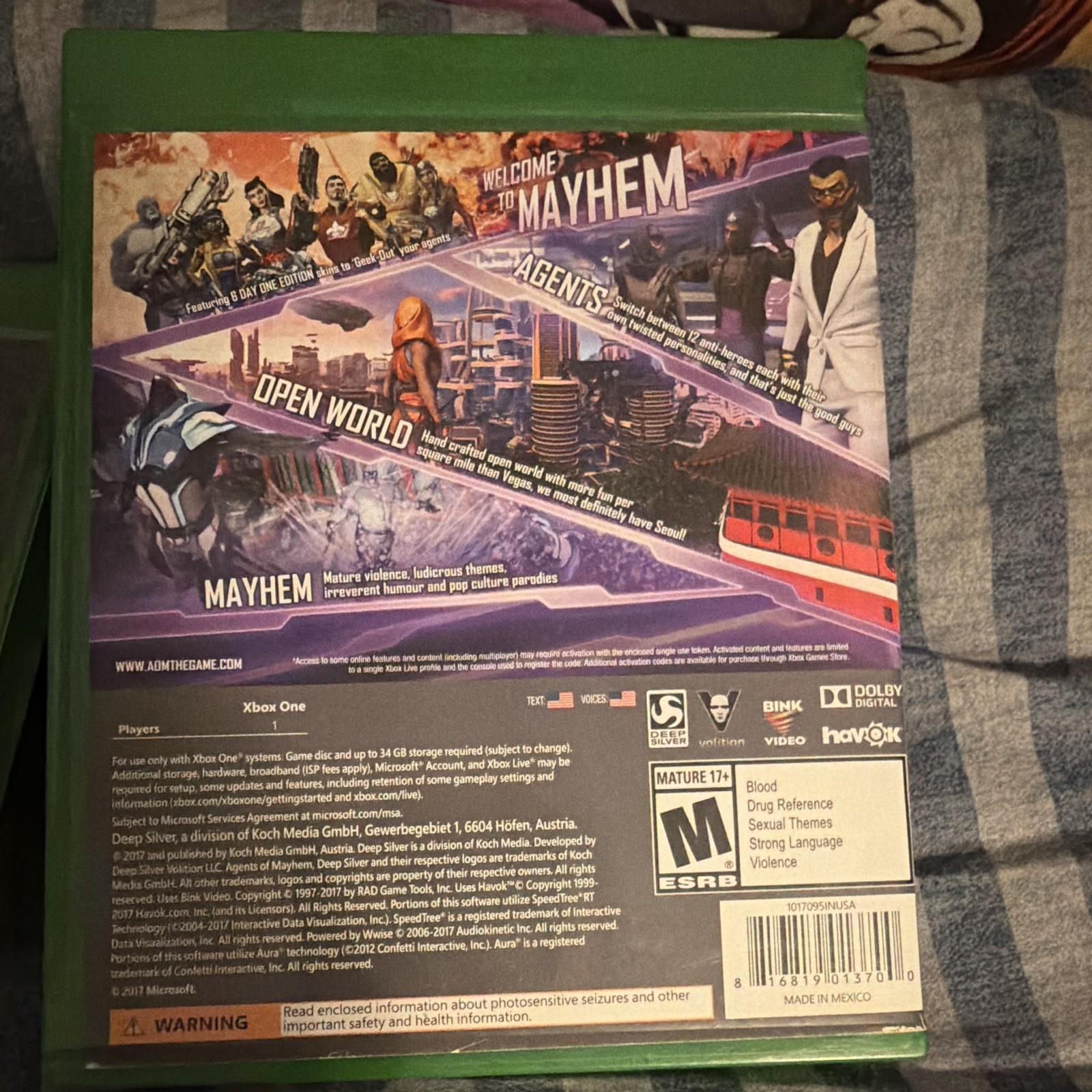Deep Silver Agents of Mayhem Day One Edition Xbox One M Mature 2017 Open World