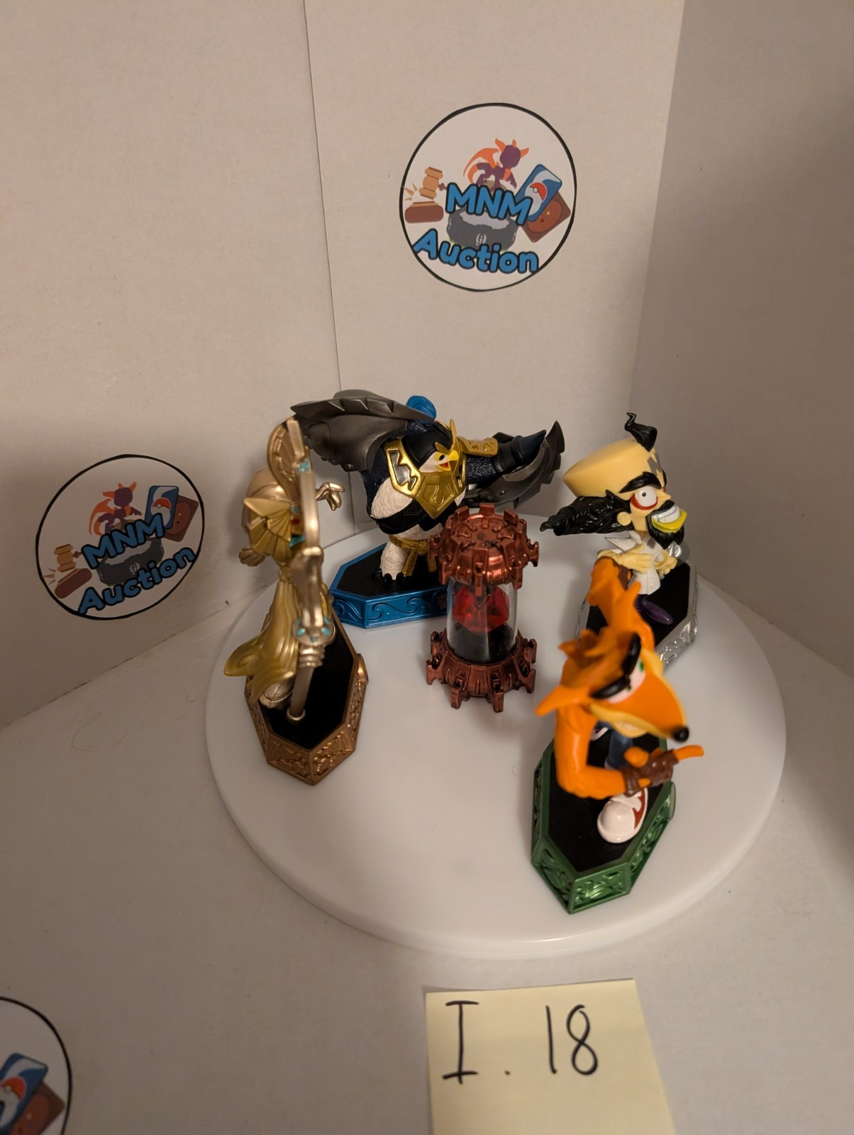 Skylanders Imaginators Crash Bandicoot + Dr. Neo Cortex Figure lot with crystal