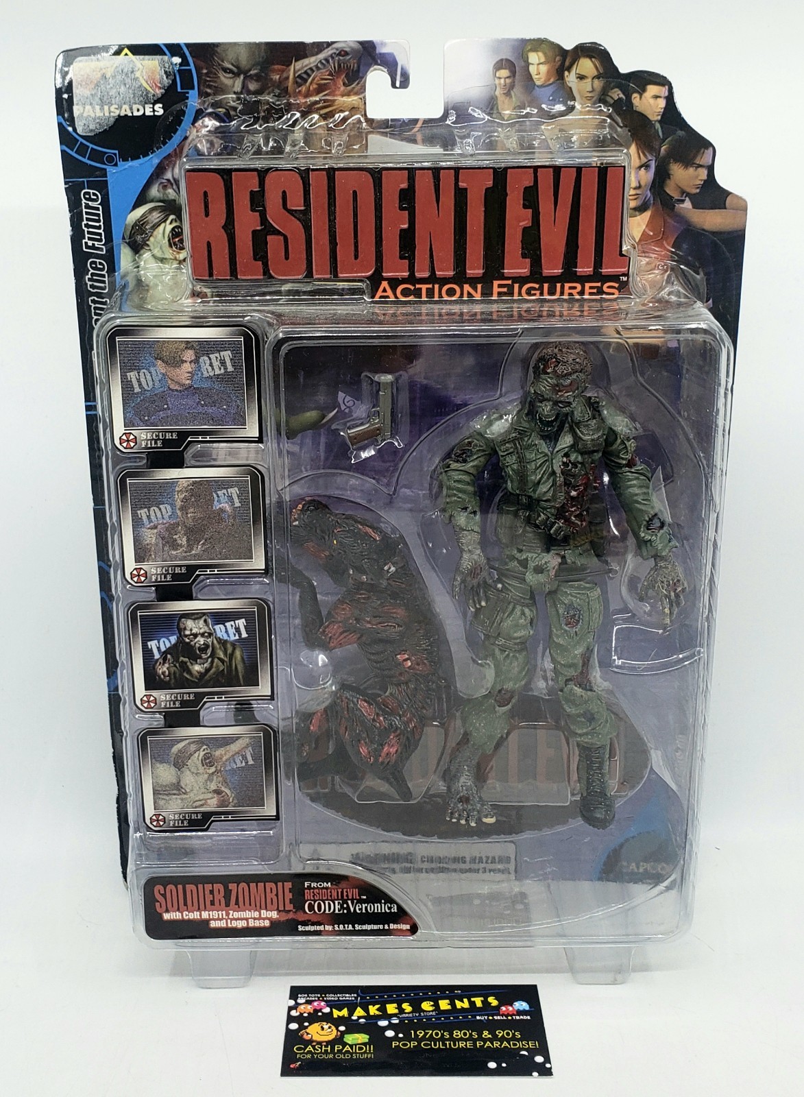 Resident Evil Code Veronica Zombie Soldier Cerberus Dog Action Figure Palisades