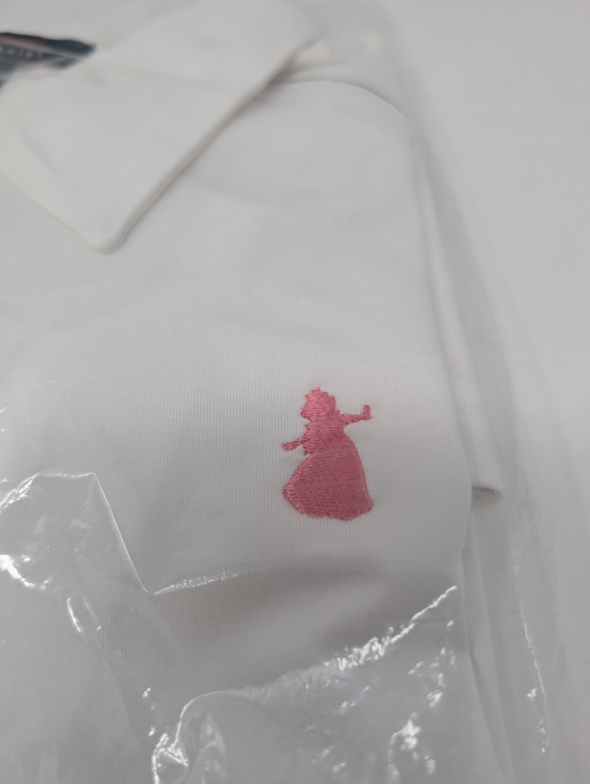 Nintendo Princess Peach Promo Polo Shirt White Pink North End Ladies Large