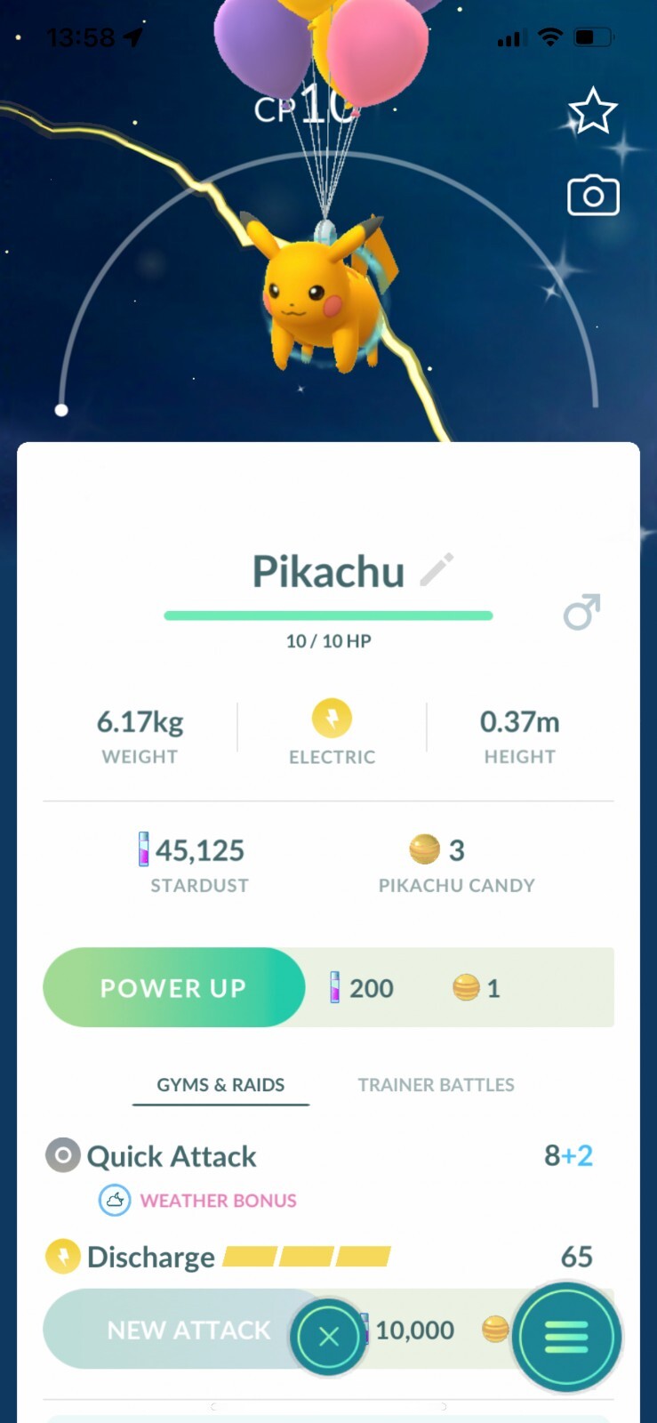 Shiny Flying Pikachu LeveI 1 Purple Ballon Singapore- MlNl P T C