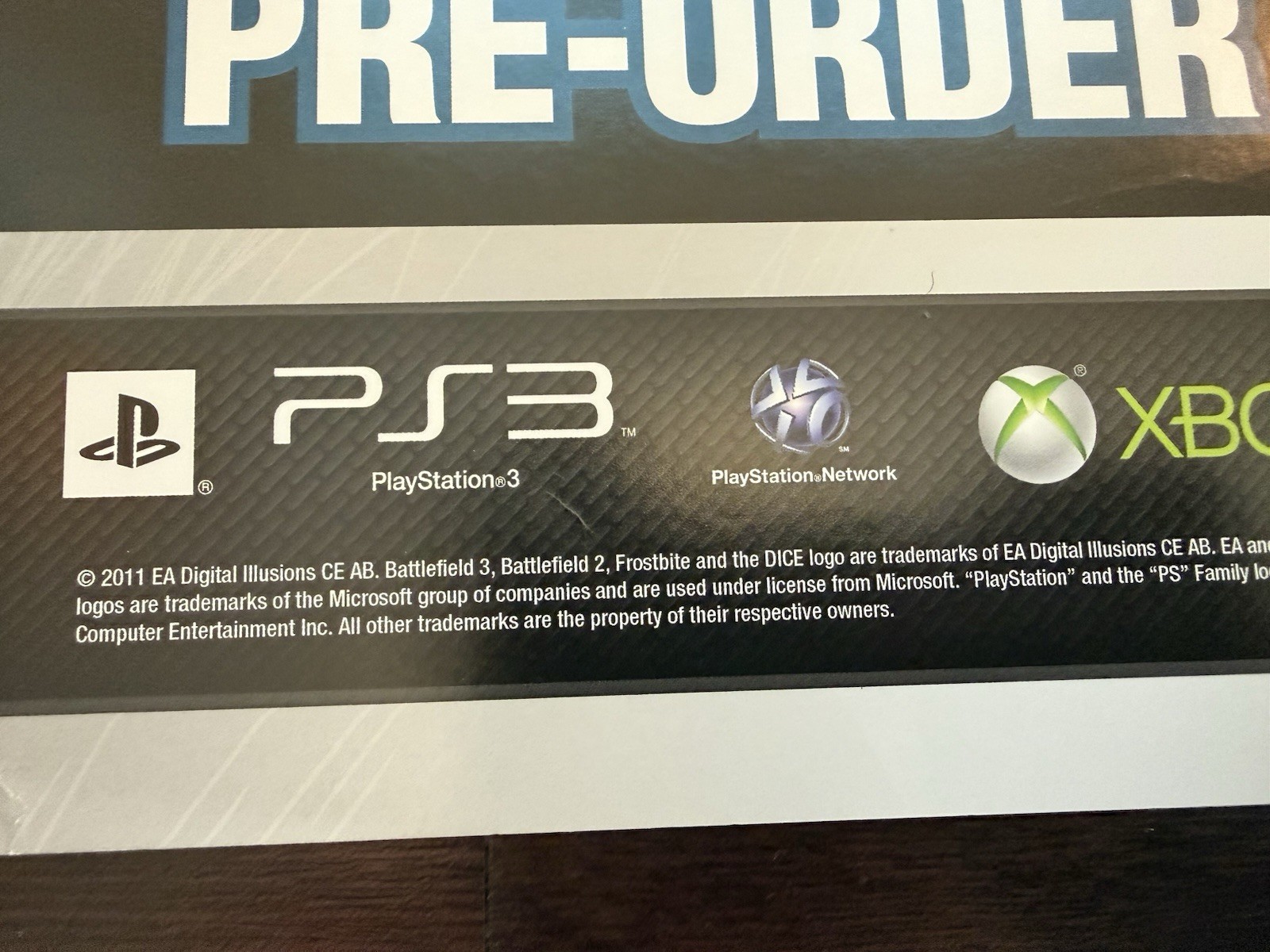 2011 Battlefield 3 Pre-Order Promo Poster – Rating Pending
