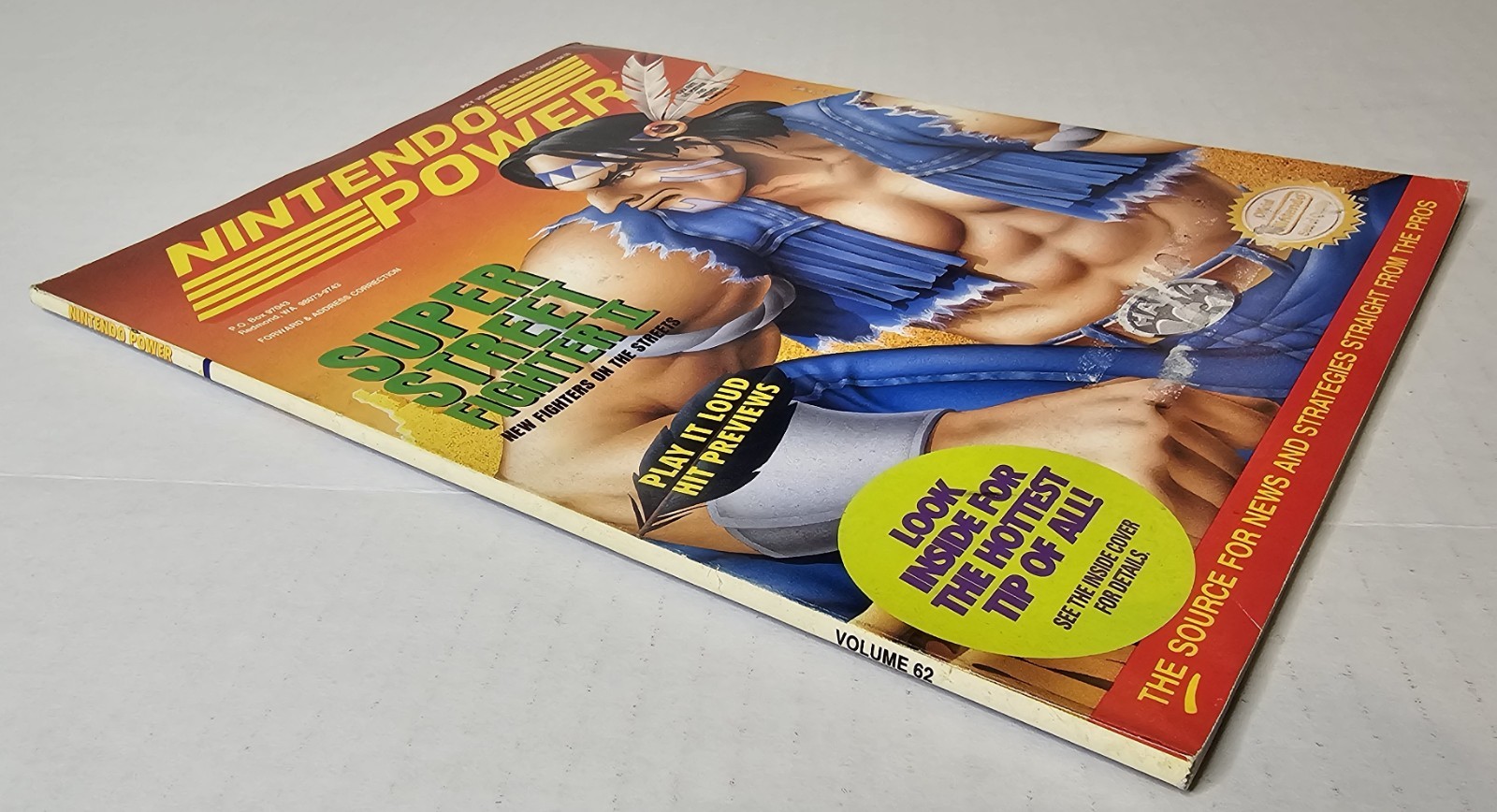 Nintendo Power Magazine Volume Vol 62 poster Super Street Fighter 2 July 1994