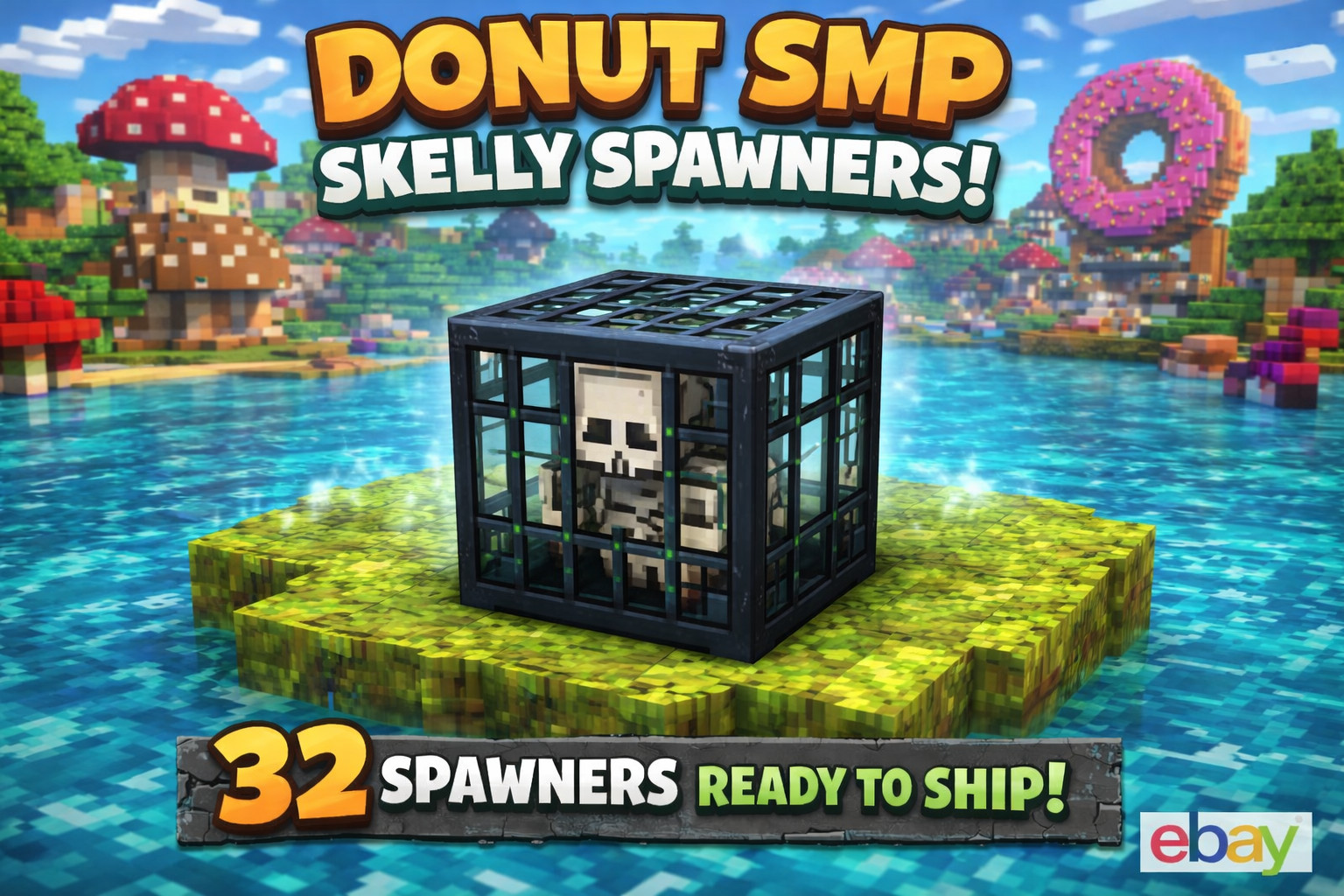 DonutSMP | 32 Skeleton Spawners | Cheap + Fast Delivery | 100% Safe |