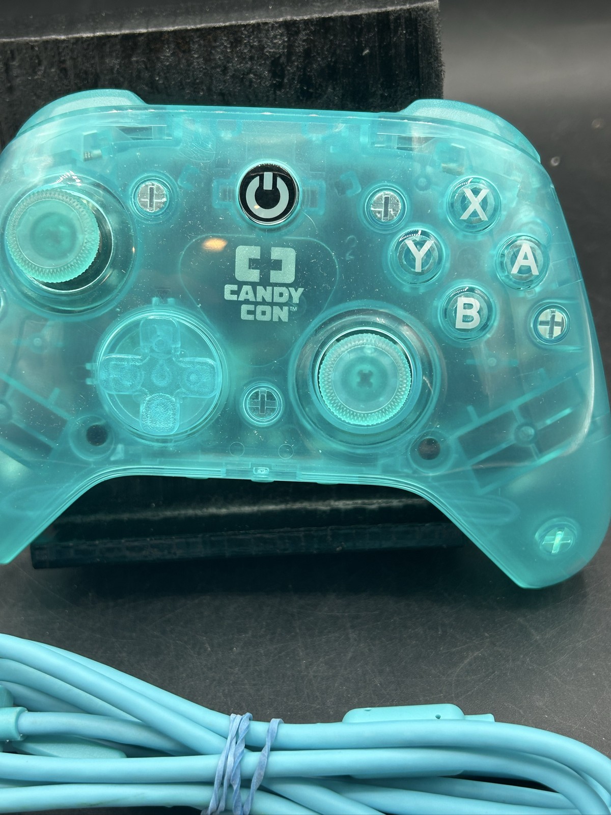 Candy Con Gaming Controller Teal Ergonomic Wired for Nintendo Switch