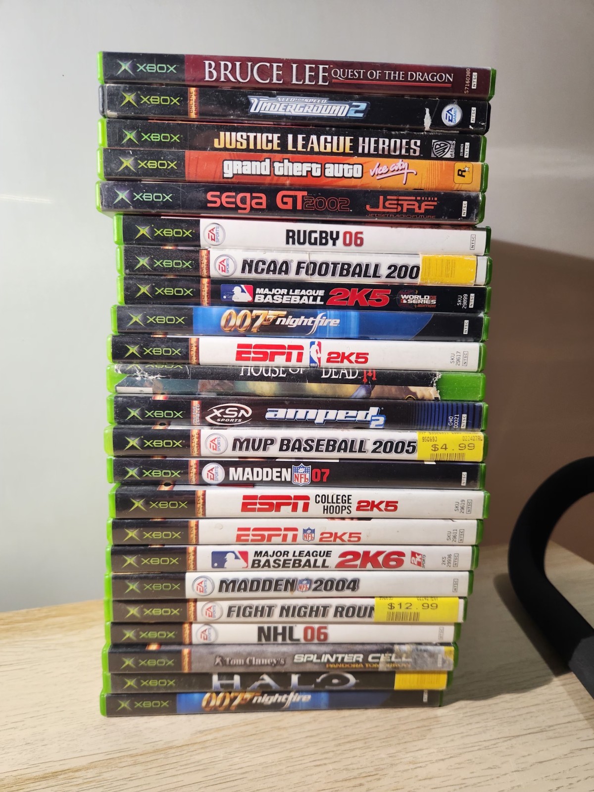 Microsoft Xbox Game Collection 23 Games 3 Wireless Controllers 1698/1537