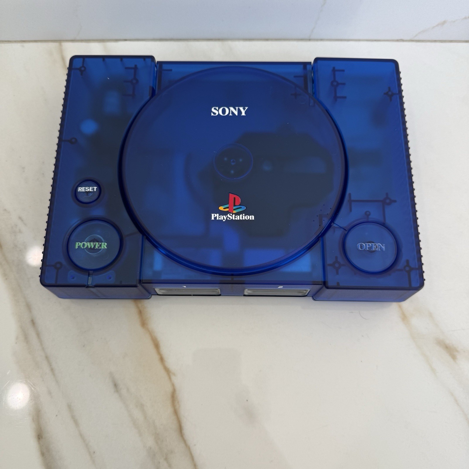 PS1 Sony PlayStation 1 Console (SCPH-7501) Bundle Translucent Blue – New LASER