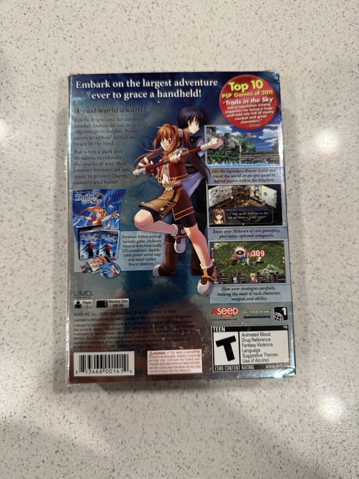 Legend of Heroes: Trails in the Sky Premium Edition (Sony PSP, 2011) CIB TESTED!