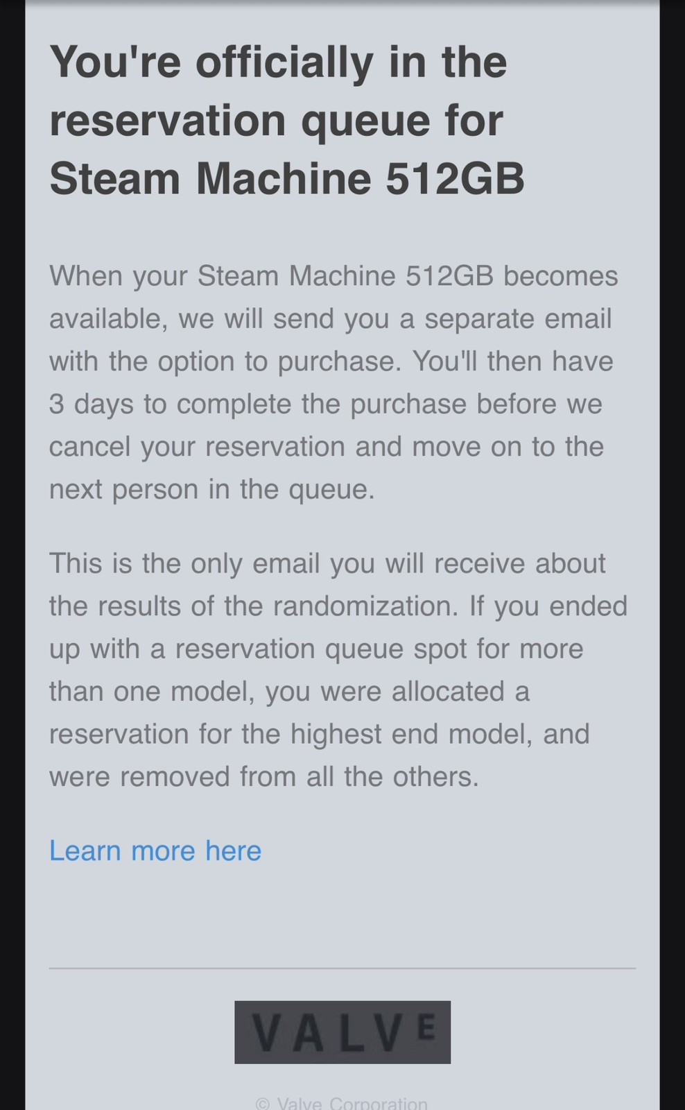 PRESALE CONFIRMED RESERVATION Valve Steam Machine 512GB | Free Ship