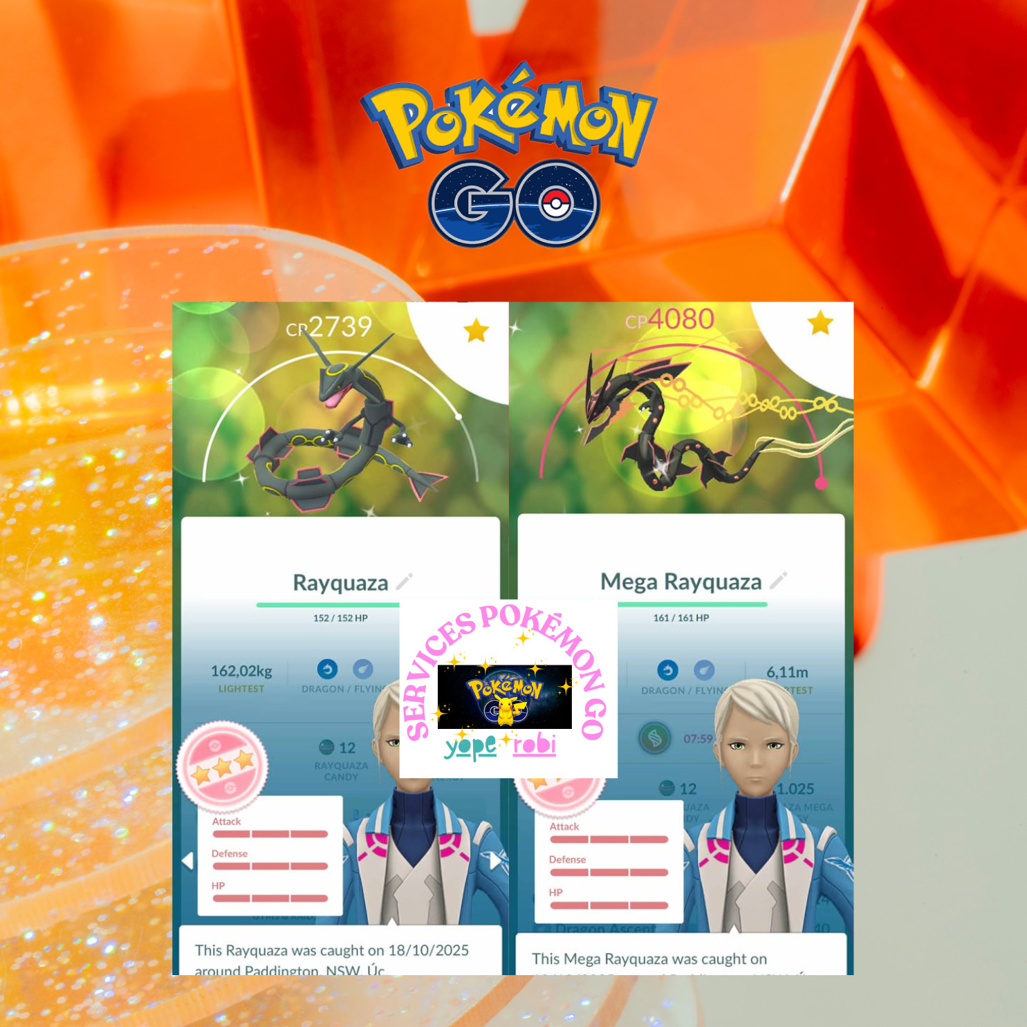 Pokémon Go❀❀SHUNDO Rayquaza WITH Ascent – evolve MEga -MINI PTC