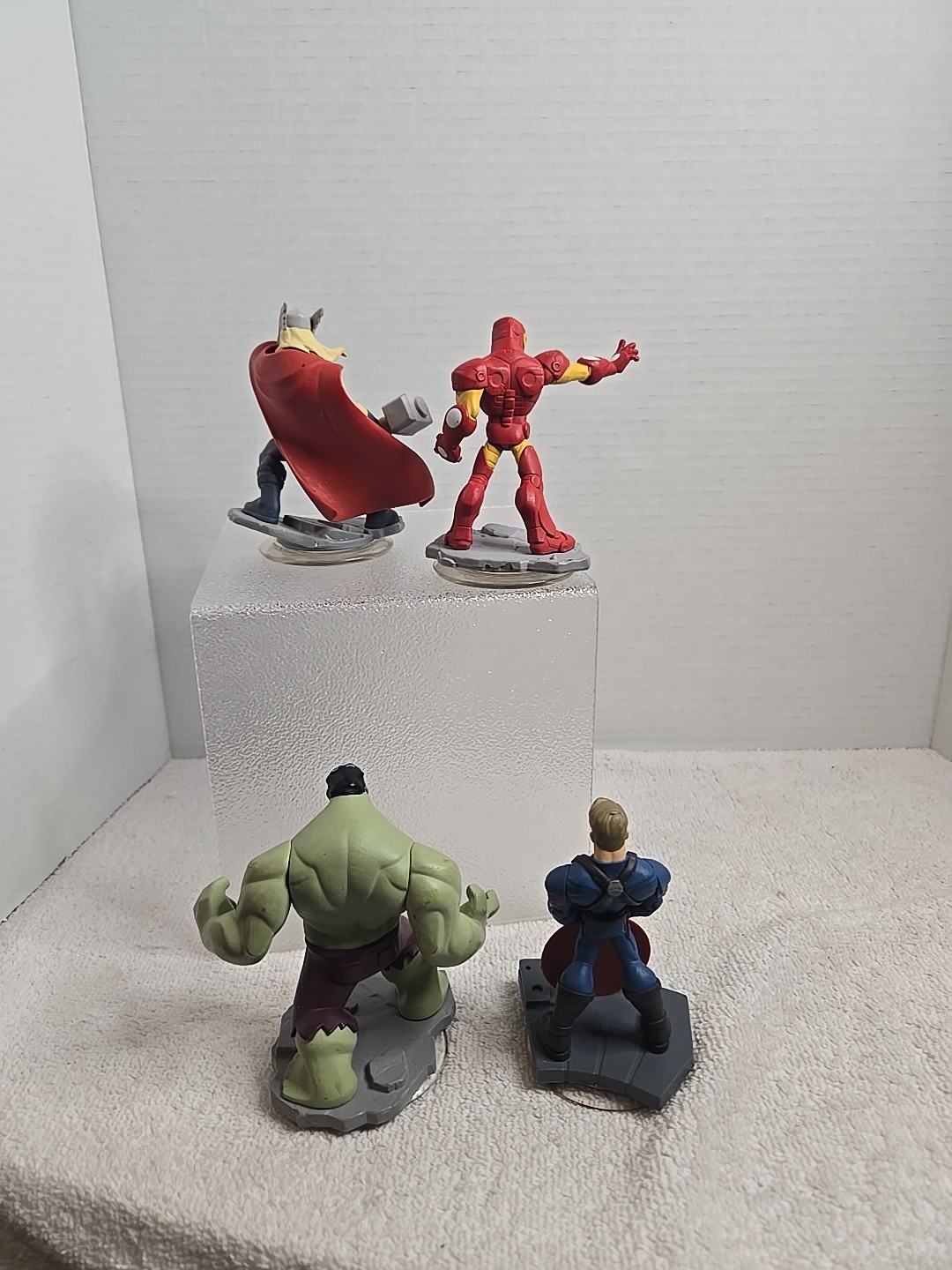 Disney Infinity 2.0 &3.0 Thor, Hulk, Captain America, Tron Marvel Lot Of 4