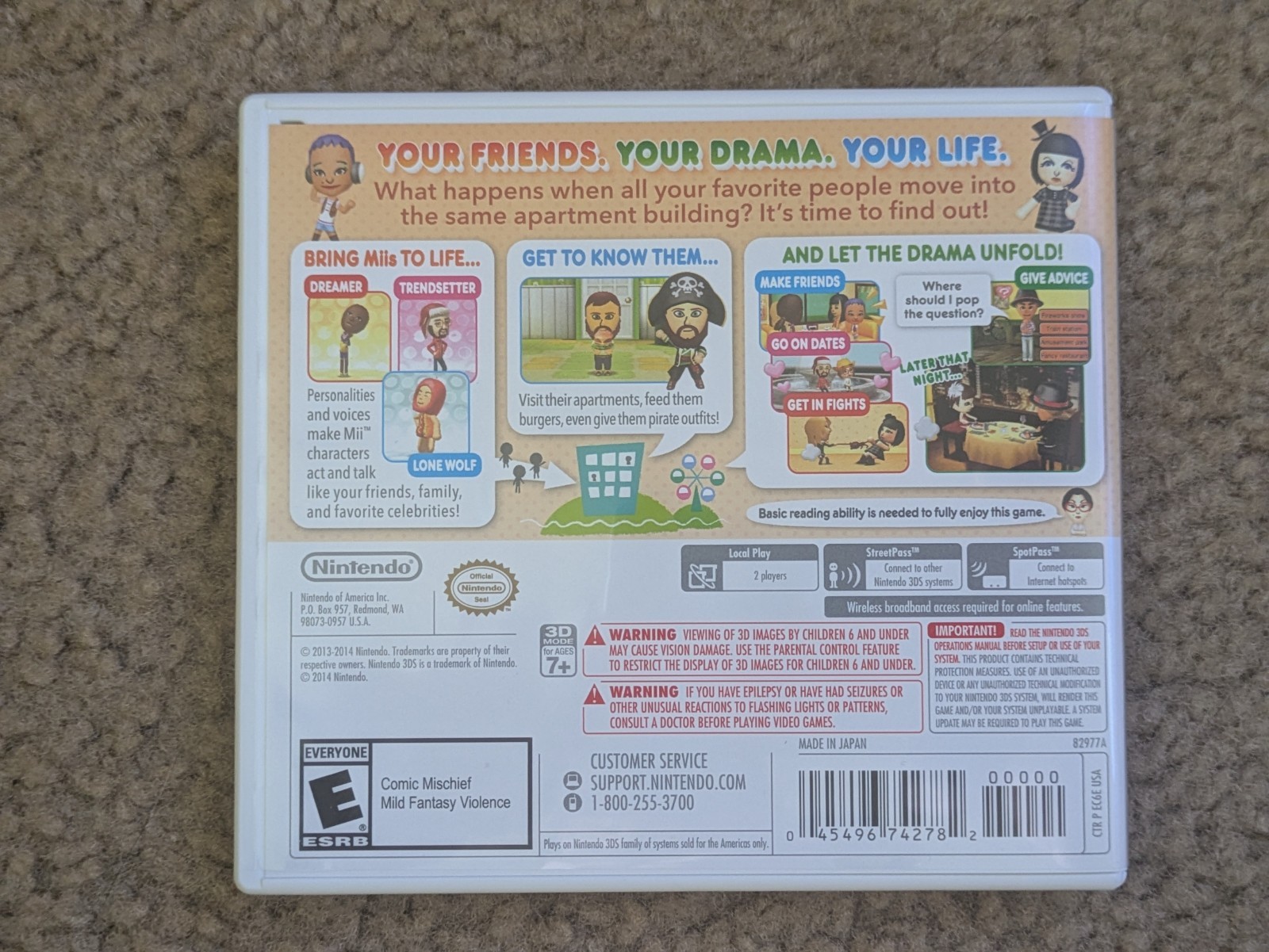 Tomodachi Life Nintendo 3DS Complete CIB