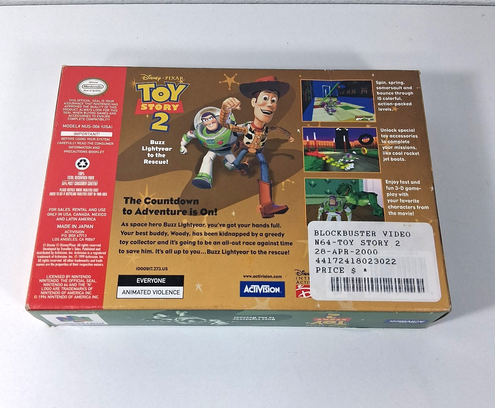 Toy Story 2 N64 Nintendo 64 Complete CIB