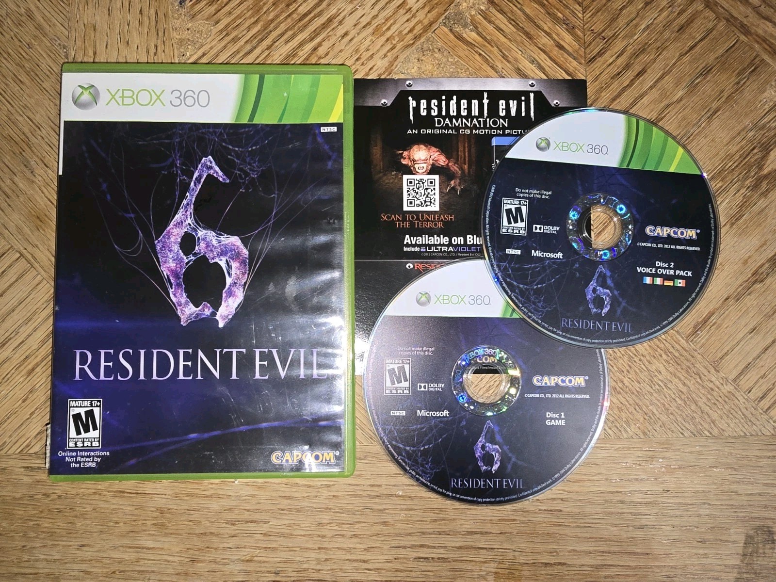Resident Evil 6 (Microsoft Xbox 360, 2012) 2 Disc Set/w Insert – Minty Discs