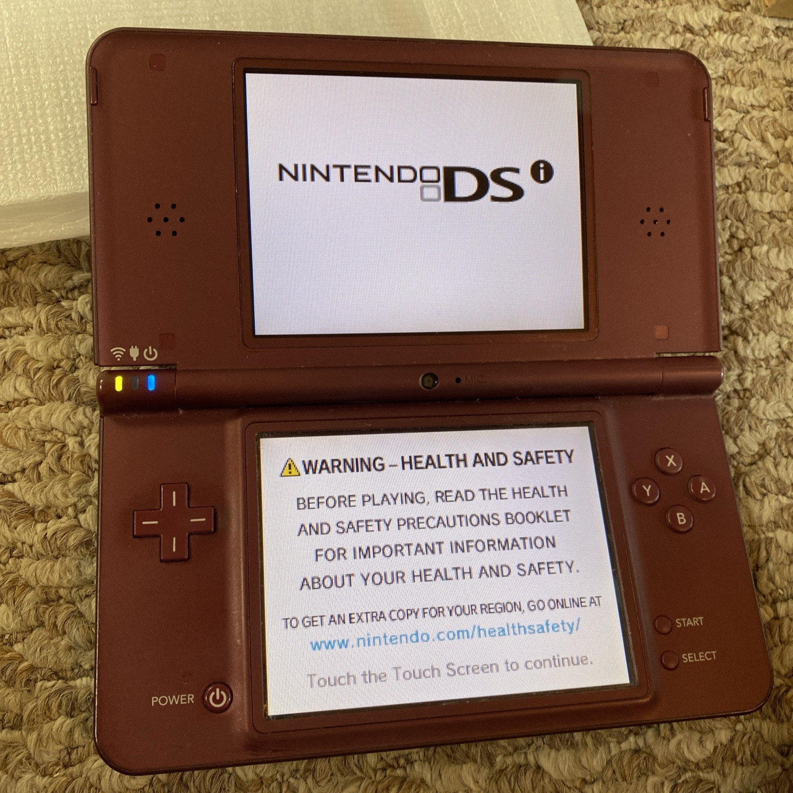 Nintendo DSi XL Burgundy Complete In Box CIB, ! Stylus, Manual!