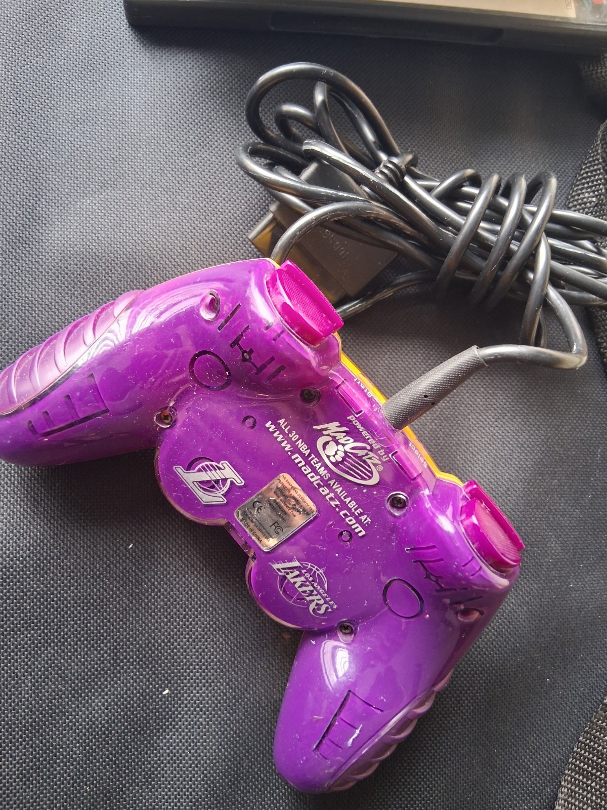 Mad Catz Official Los Angeles Lakers PlayStation 2 Controller Ps2 Working Great