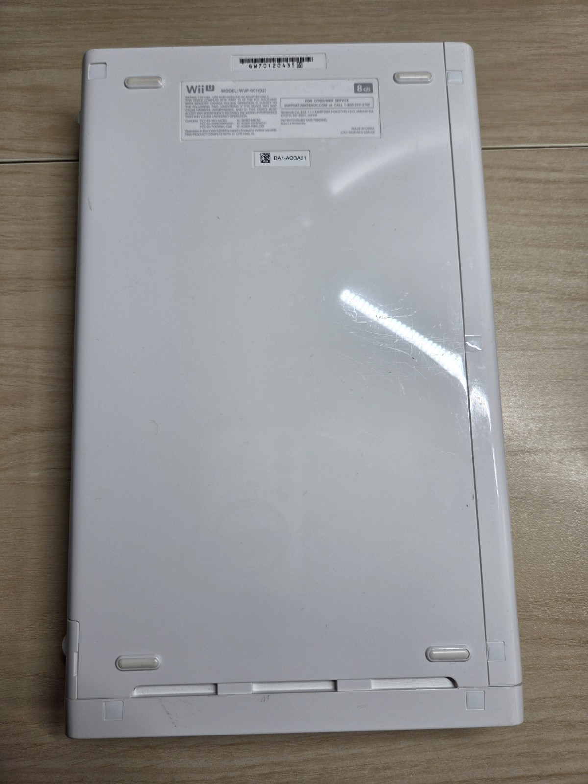 Nintendo Wii U White 8GB WUP-001(02) Parts Or Repair Only Error Code: 160-1400