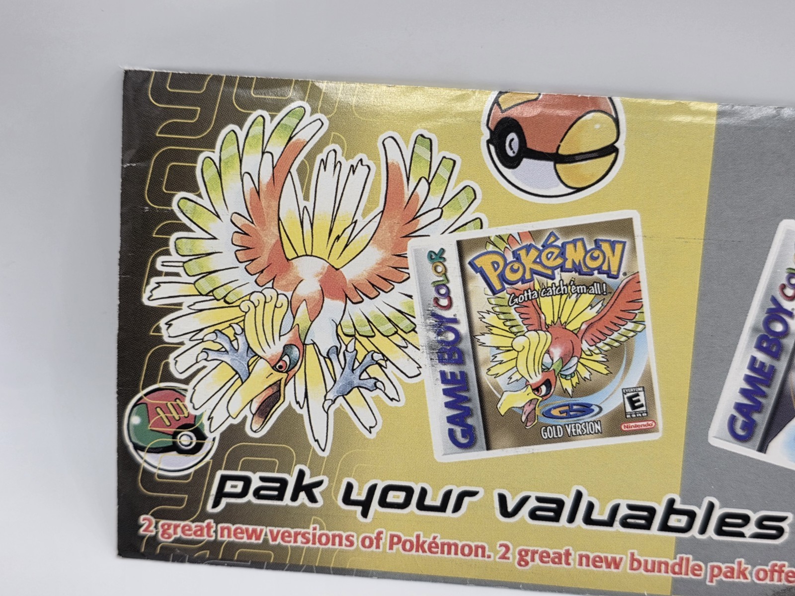 Pokemon Gold Silver Nintendo Power Complete Promo Mailer Packet 2000 Ho-Oh Lugia