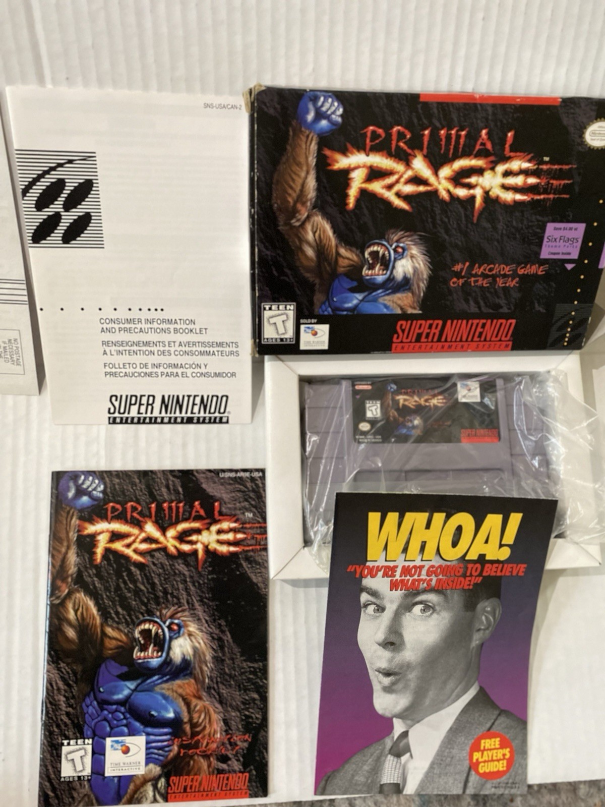 Primal Rage Super Nintendo SNES Complete Very Clean! Tested