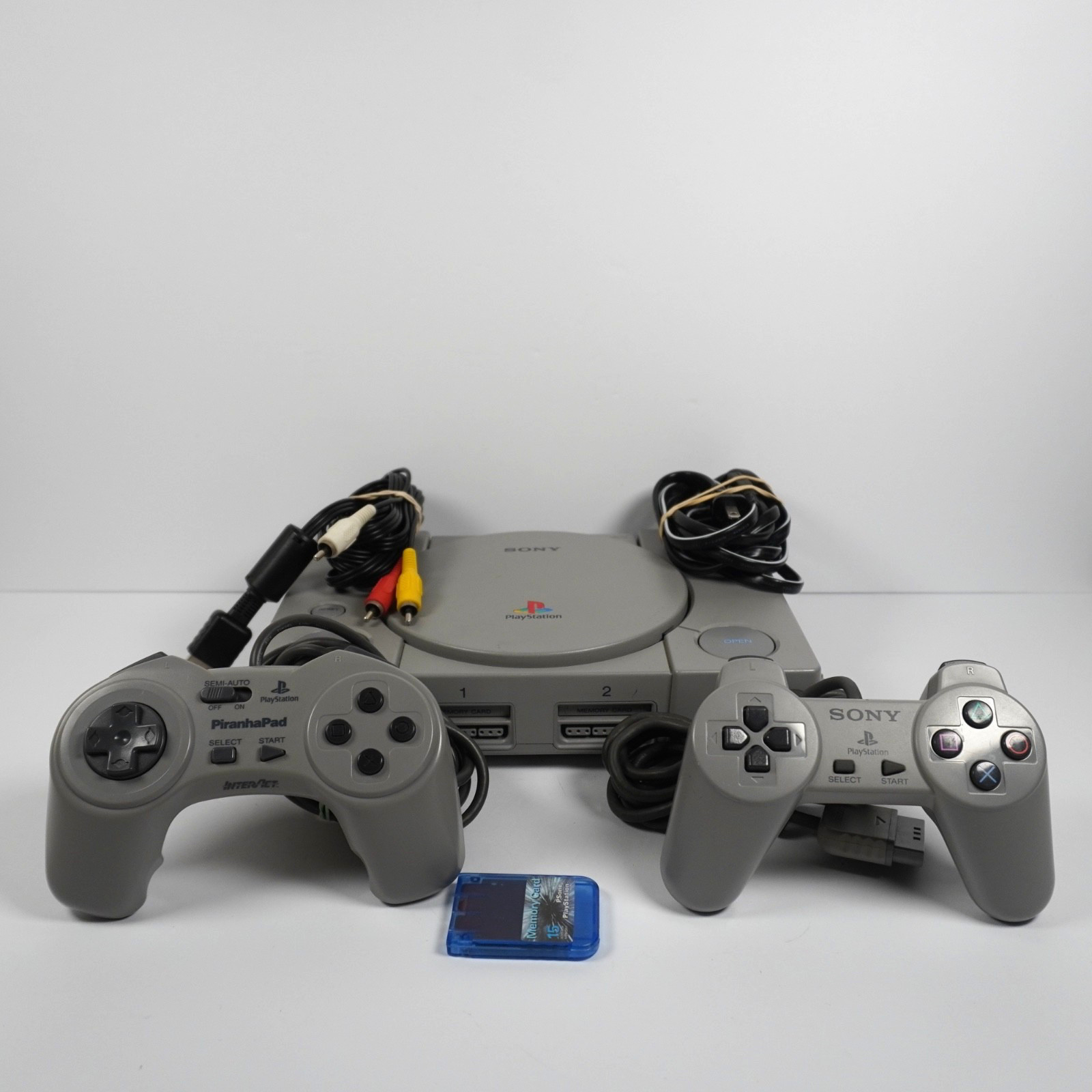 Sony PlayStation 1 PS1 SCPH-5501 – W/ 2 Controllers, Cords, & Memory Card
