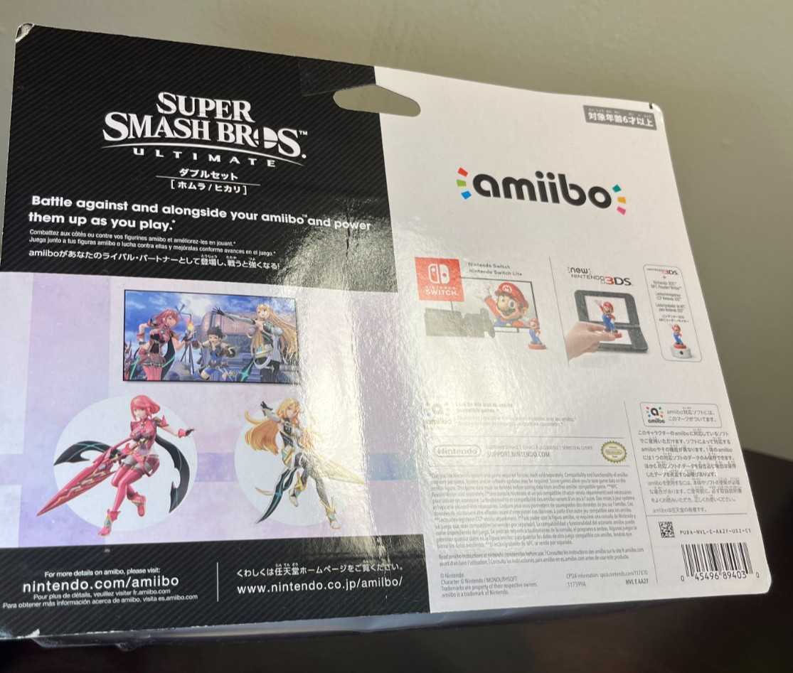 Nintendo Super Smash Bros Pyra & Mythra Amiibo 2 Pack Character Figure