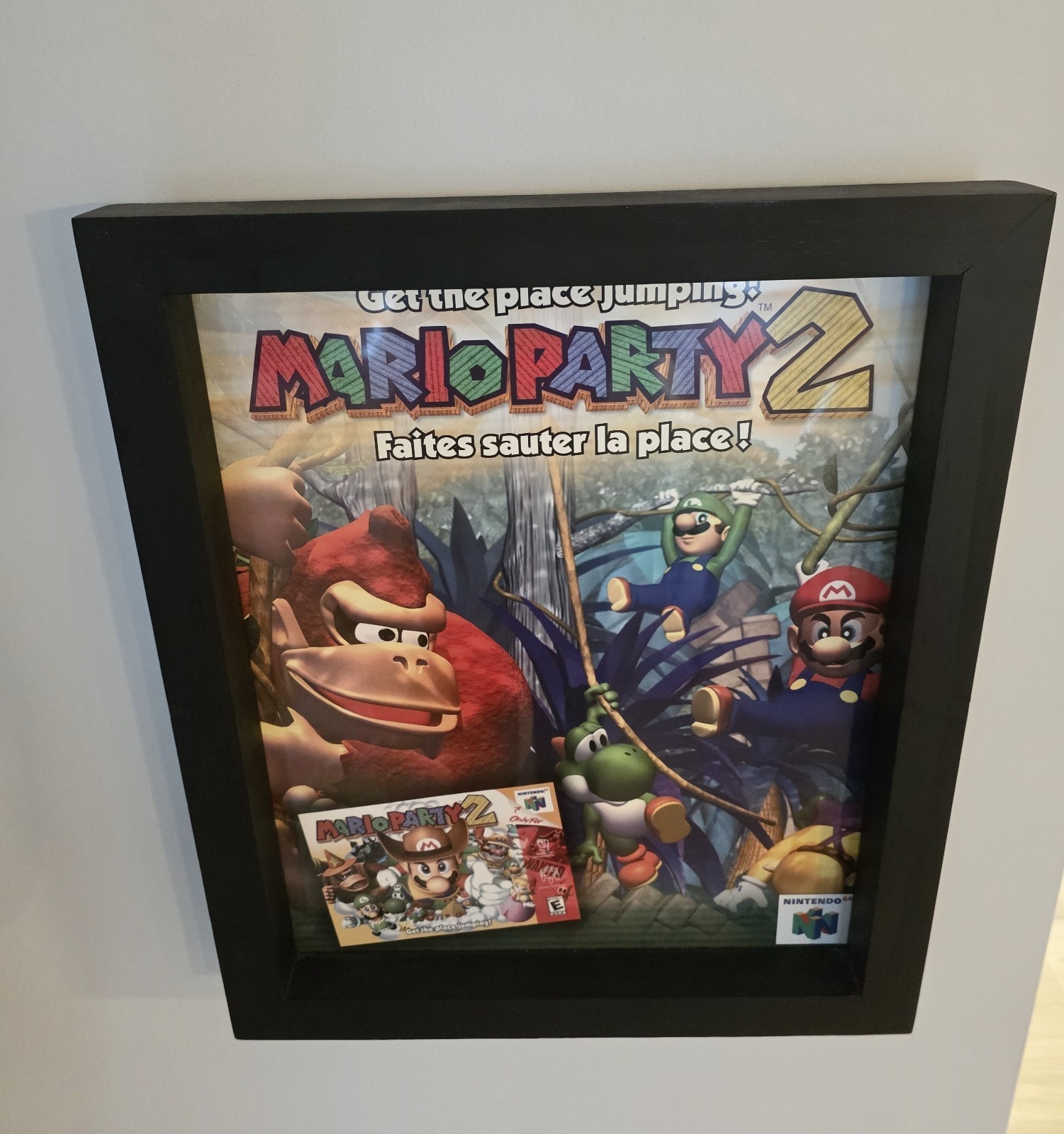 RARE Authentic Poster ( 2000) Mario Party 2 Nintendo 64 N64 Promo Store Display