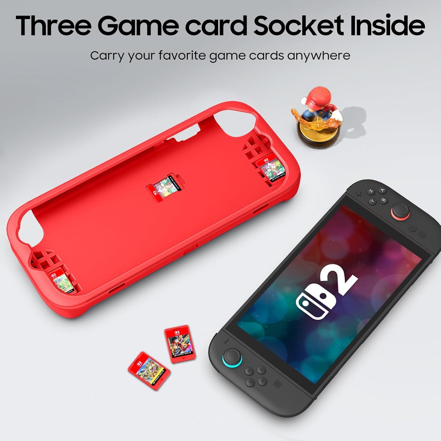 Case for Nintendo Switch 2 (2025) Soft Silicone Shock Proof Cover Game Card Slot