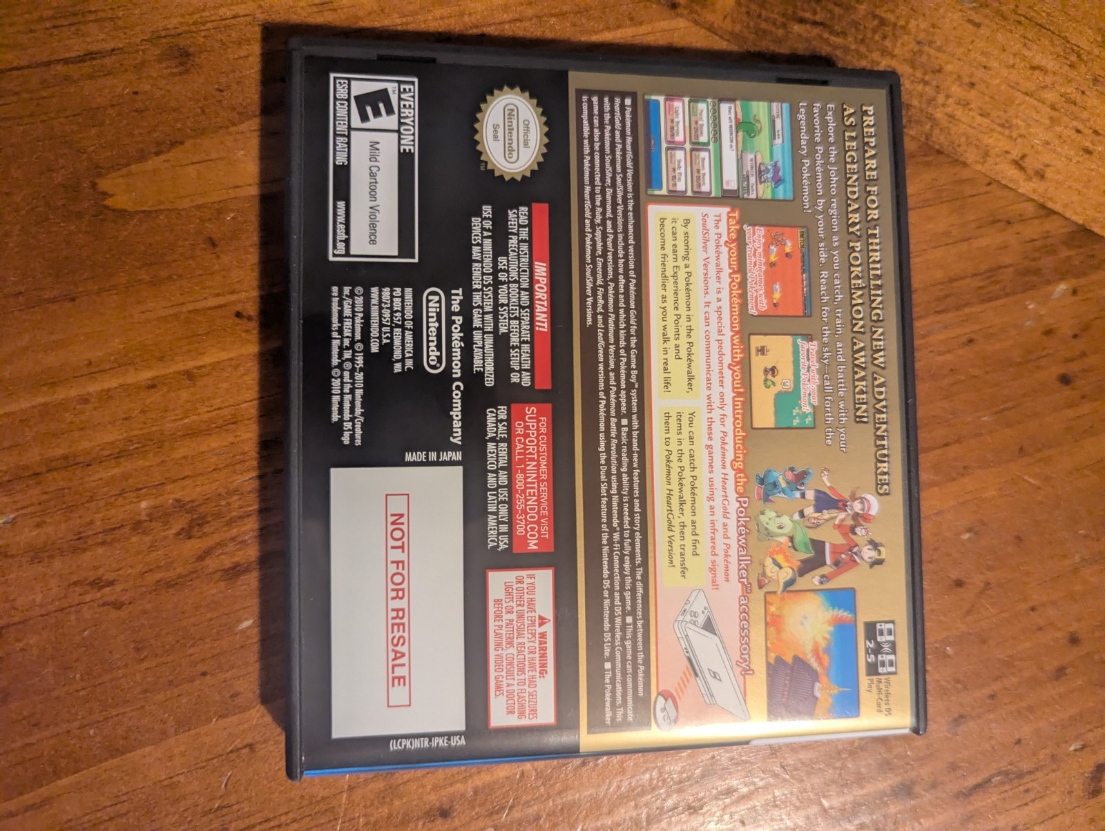 Pokemon Heart Gold DS, Complete minus Pokewalker, Used Very Good Condition