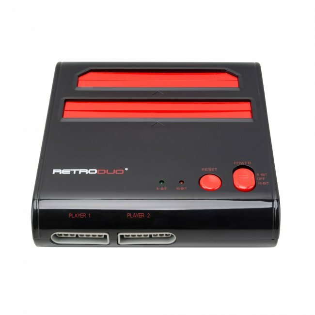 Retro Duo Console SNES & NES Dual 2in1 System -Red/Black -2 Controllers “New”