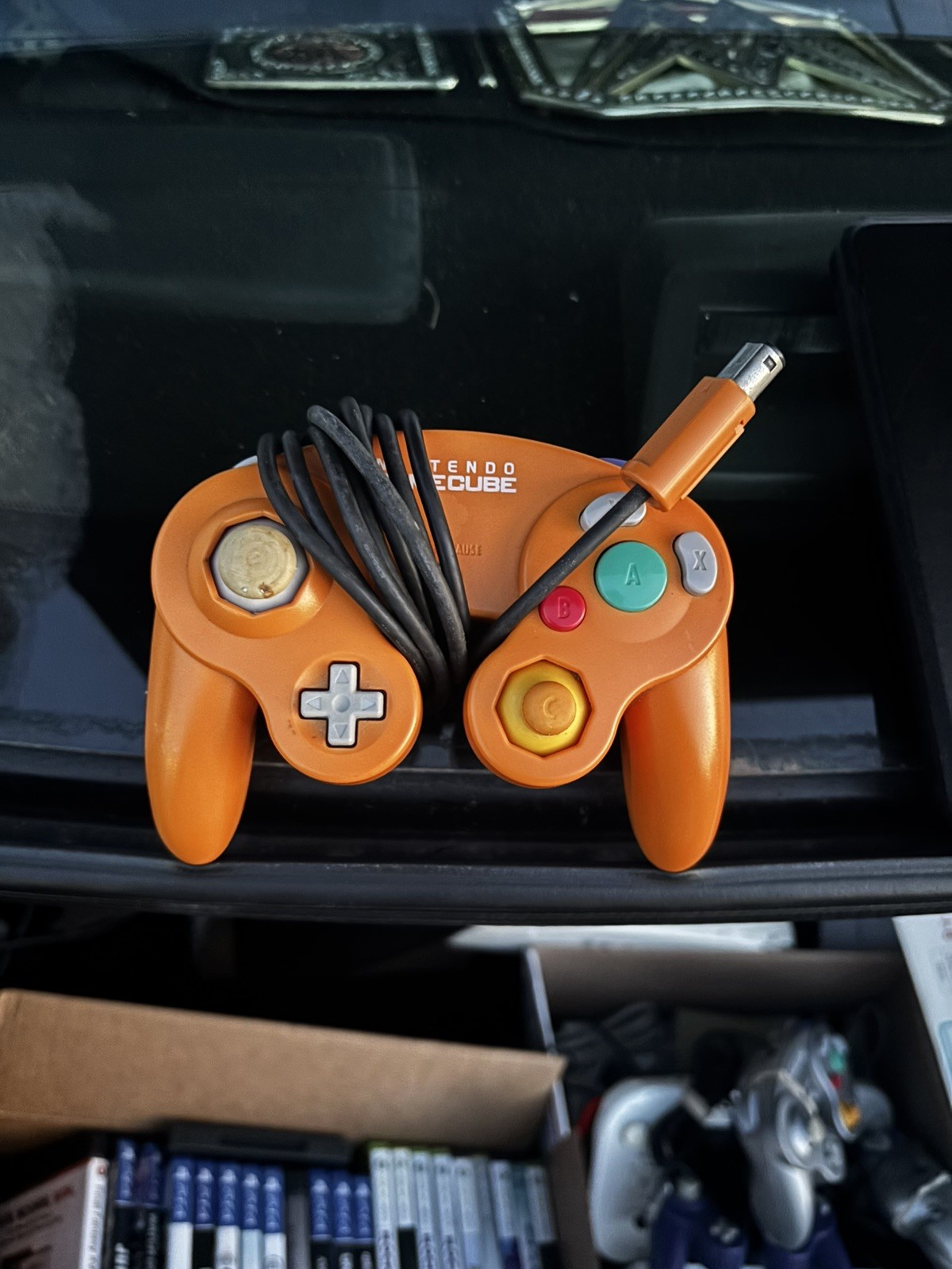 Nintendo Official GameCube Controller Orange NGC DOL-003 US SELLER