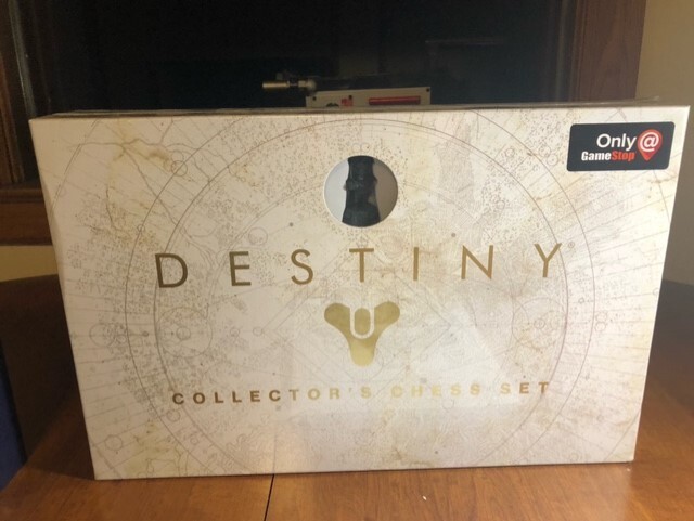 Destiny chess set, xbox limited edition, blueprint, cards, coloring book