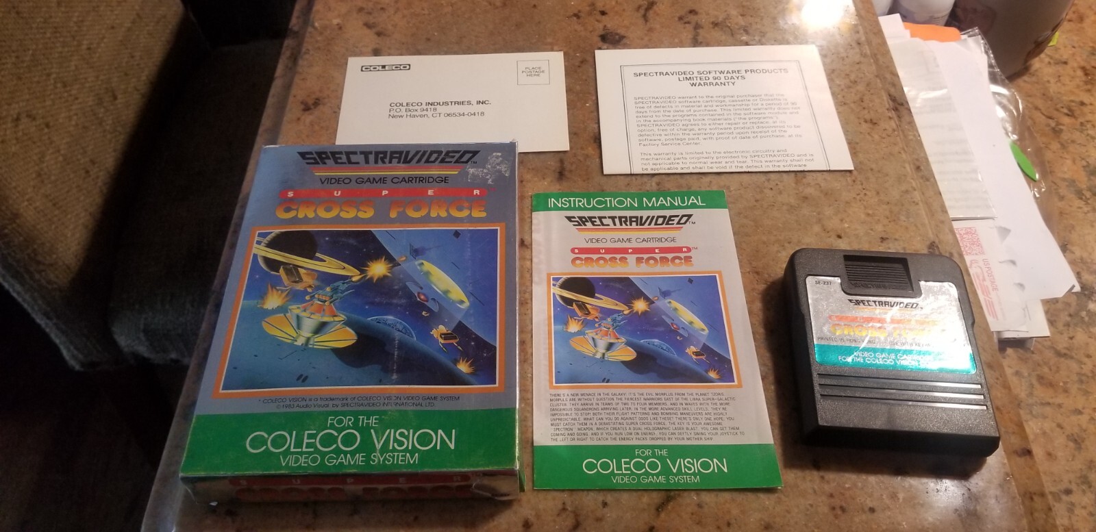 COLECOVISION SUPER CROSS FORCE COMPLETE IN BOX CIB AUTHENTIC RARE